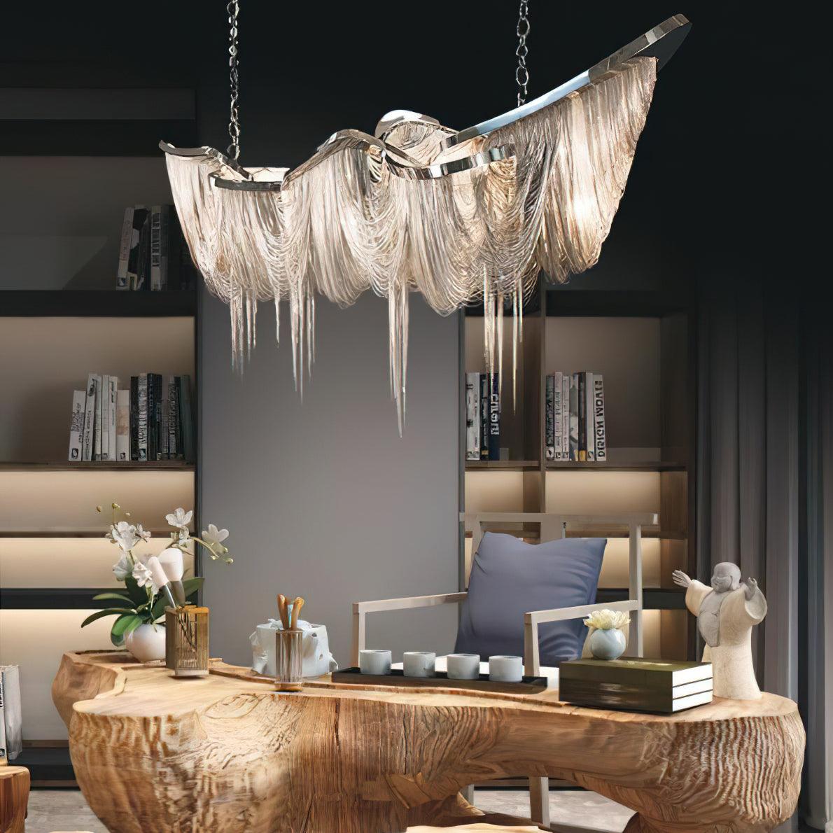Solara Elegante Kronleuchter Quaste Gold-Letslighting