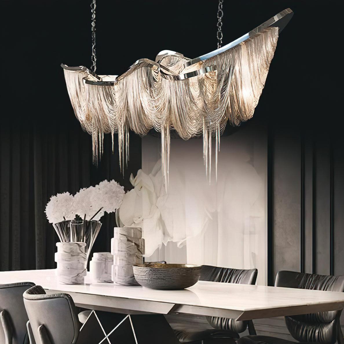 Solara Elegante Kronleuchter Quaste Gold-Letslighting