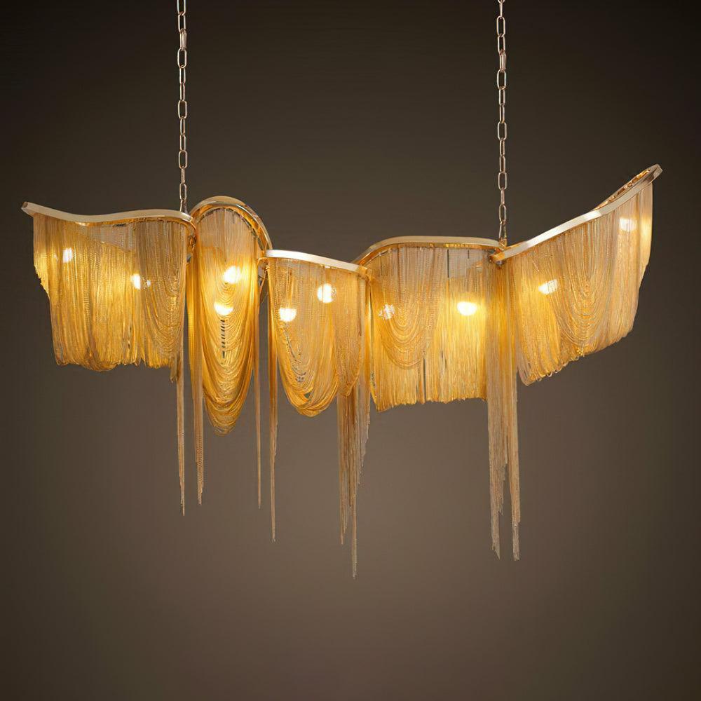 Solara Elegante Kronleuchter Quaste Gold-Letslighting