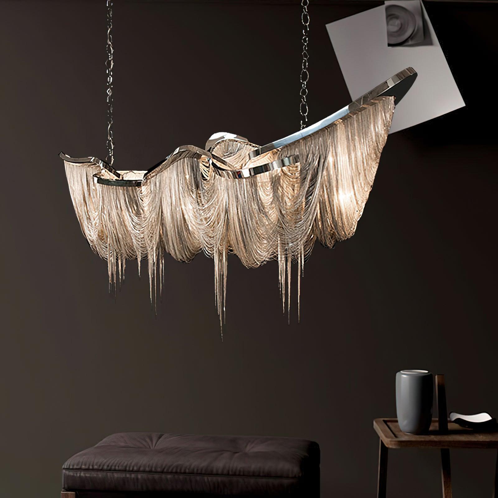 Solara Elegante Kronleuchter Quaste Gold-Letslighting