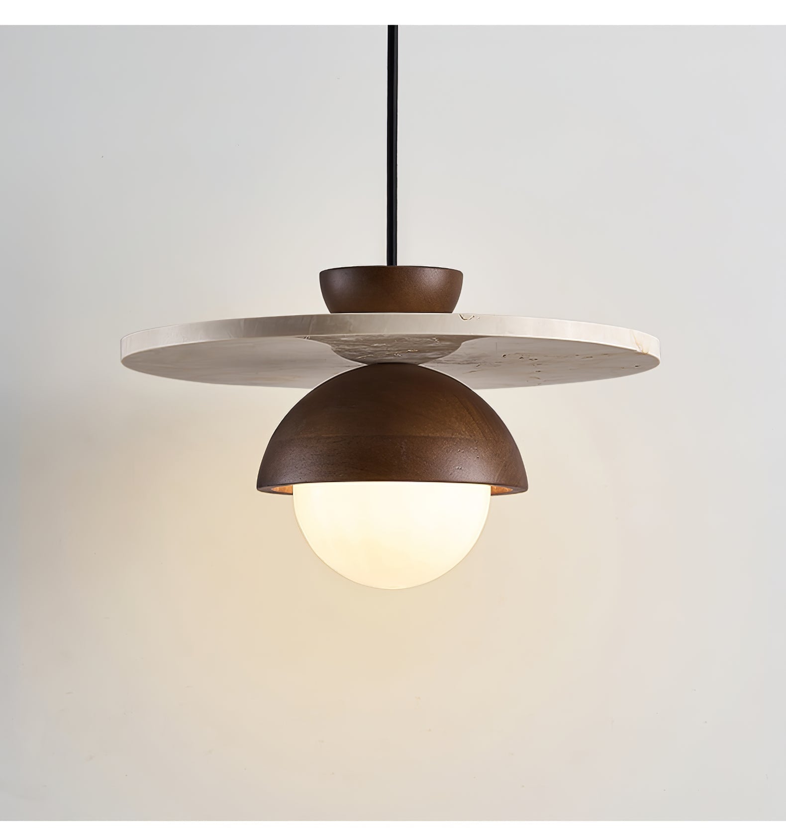 Vera Travertine Glass Pendant Light Design - Neutralighting