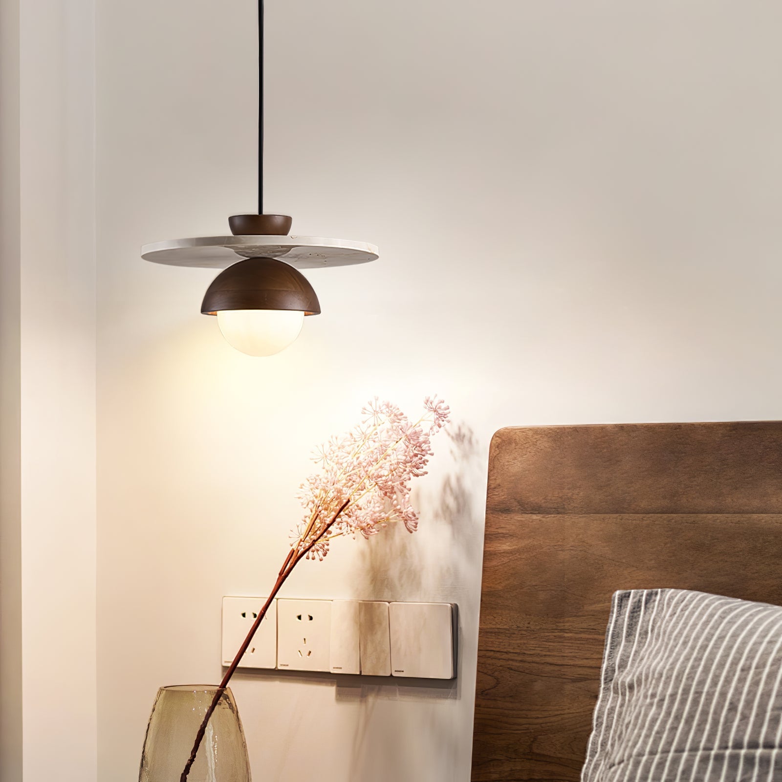 Vera Travertine Glass Pendant Light Design - Neutralighting