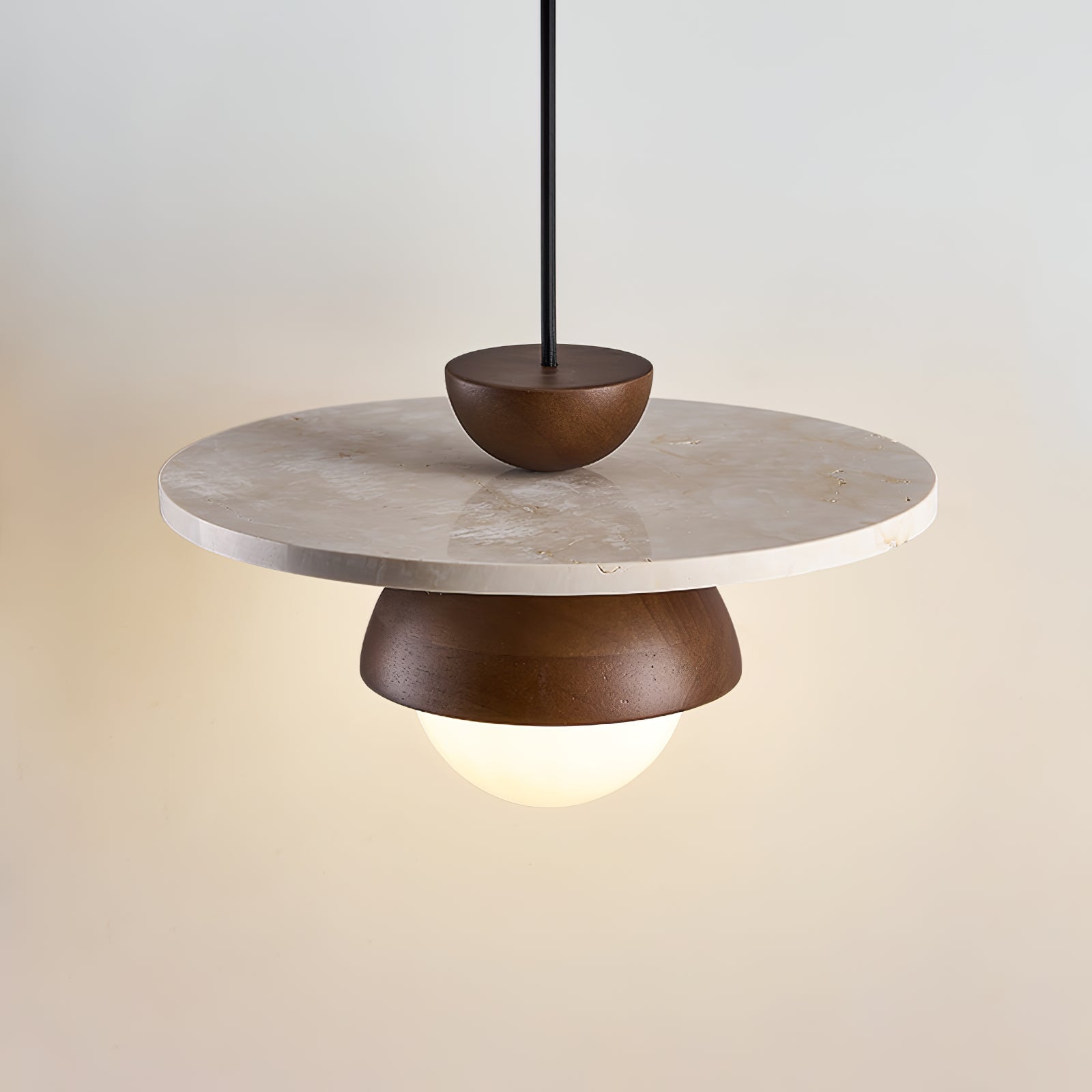 Vera Travertine Glass Pendant Light Design - Neutralighting