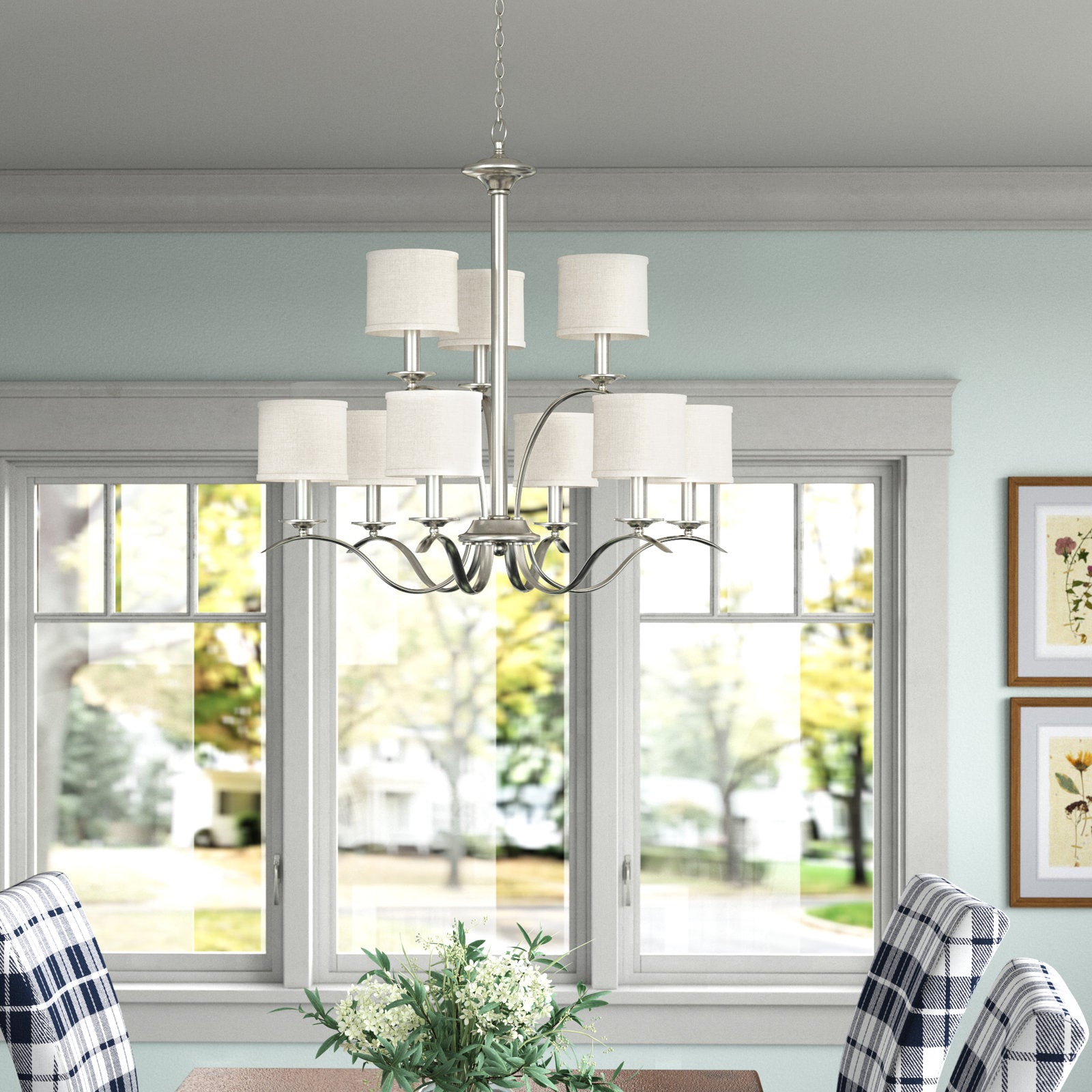 Vatnuvys Traditional Premium Brass Fabric Metal Chandelier - Letslighting