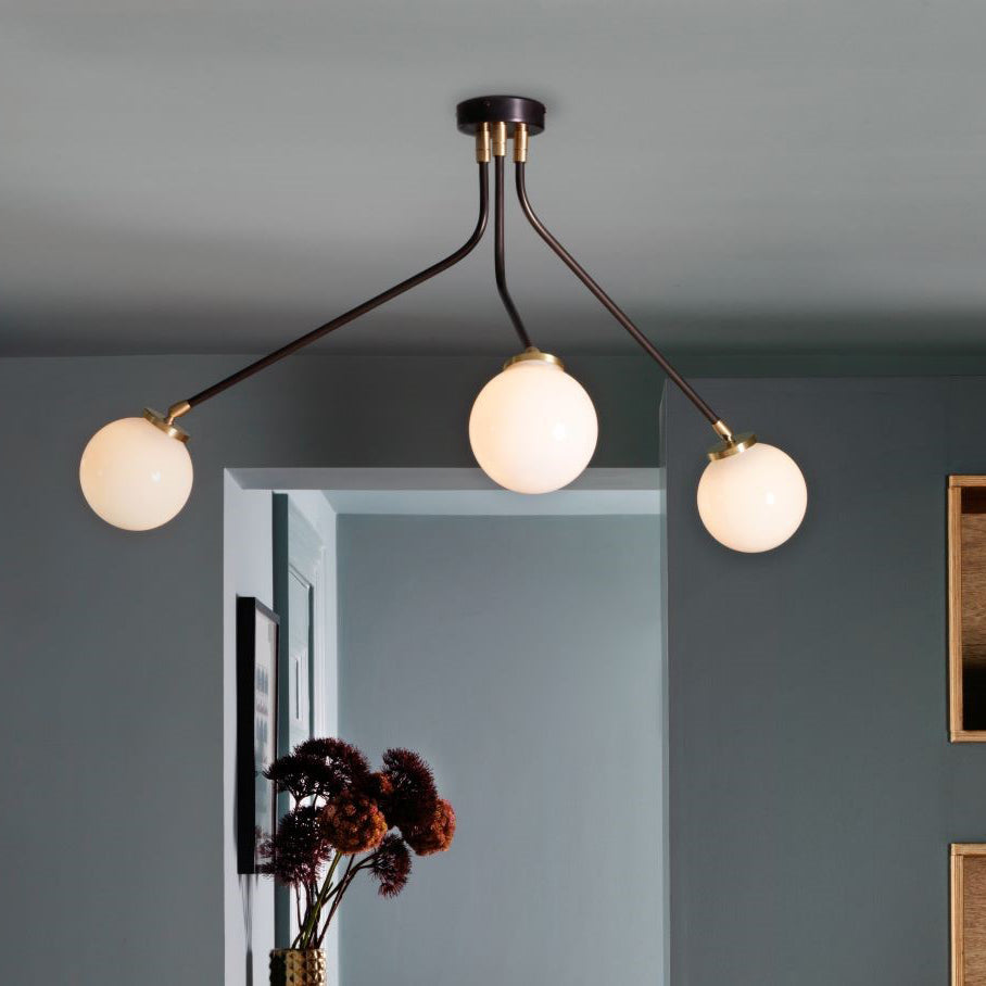 Vatnuvyo Deckenleuchte aus Messingglas-Letslighting