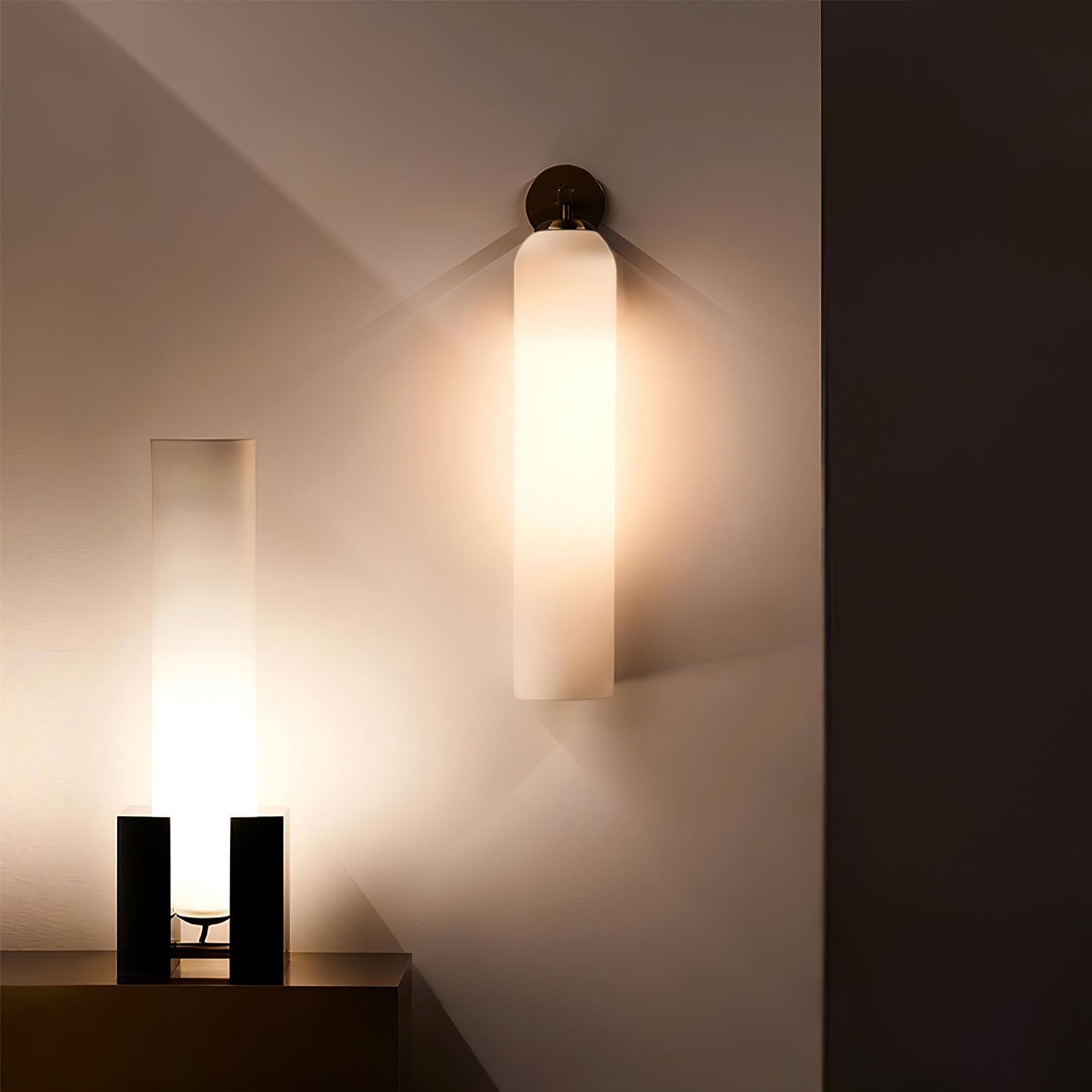 June  Innenwandleuchte Zylindrische Glas