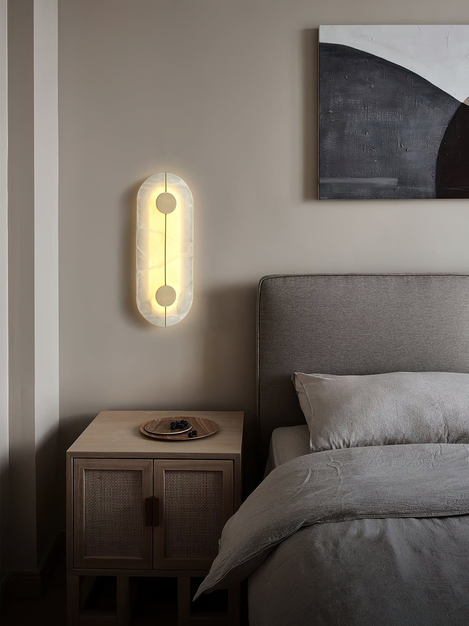 Waegnuvyo Modern Minimalist Alabaster Wall Lamp - Letslighting