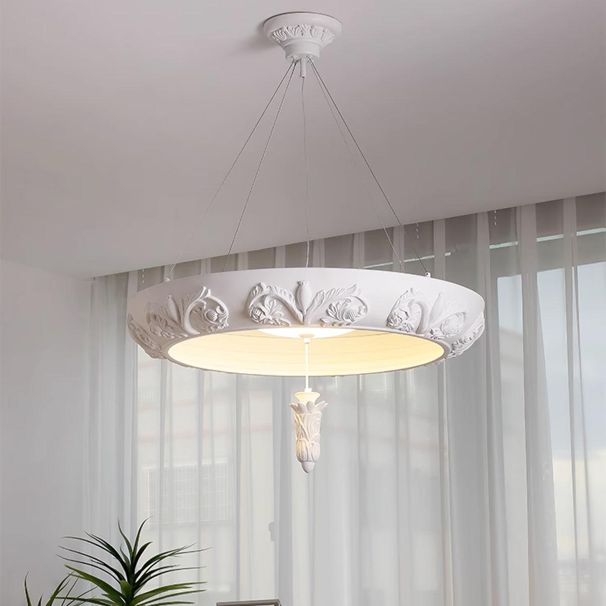 Rococo Eleganter Kronleuchter aus Gips-Letslighting