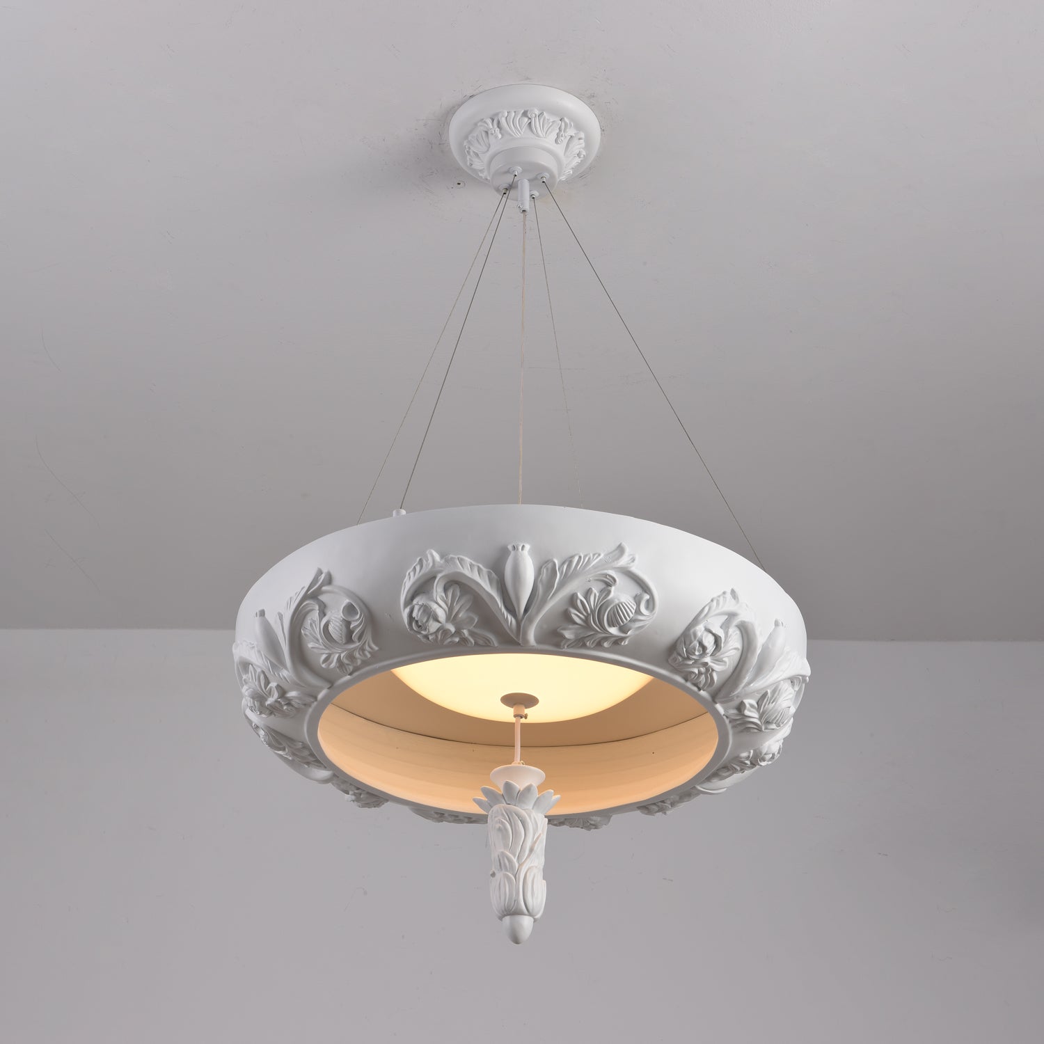 Rococo Eleganter Kronleuchter aus Gips-Letslighting