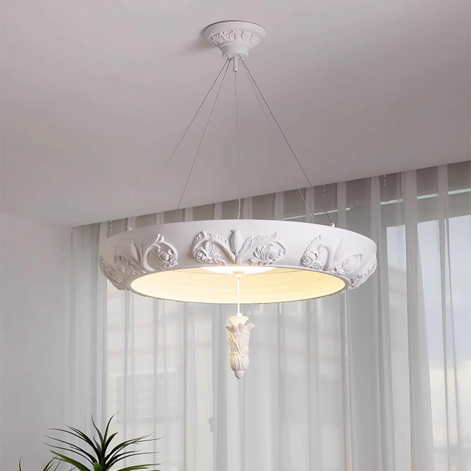 Rococo Eleganter Kronleuchter aus Gips-Letslighting