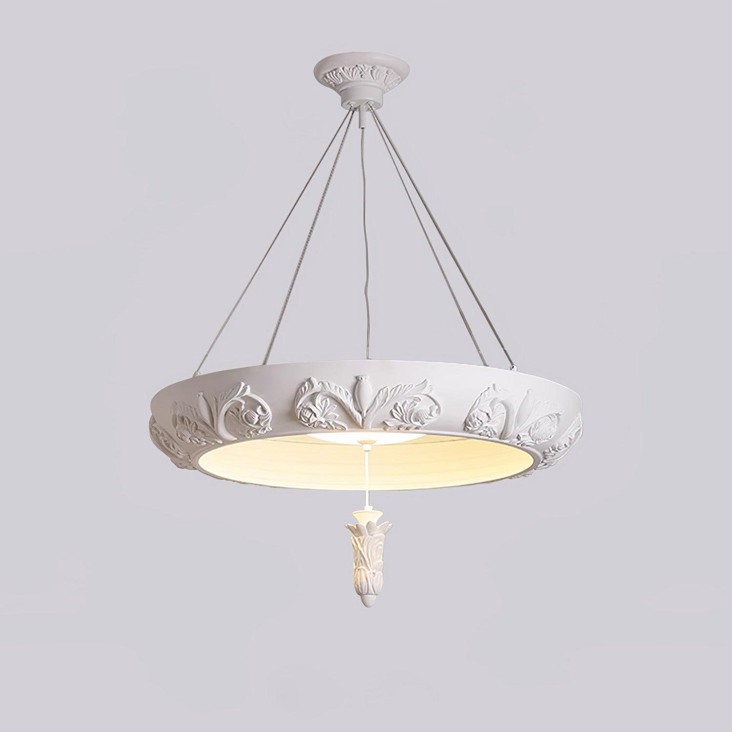 Rococo Eleganter Kronleuchter aus Gips-Letslighting