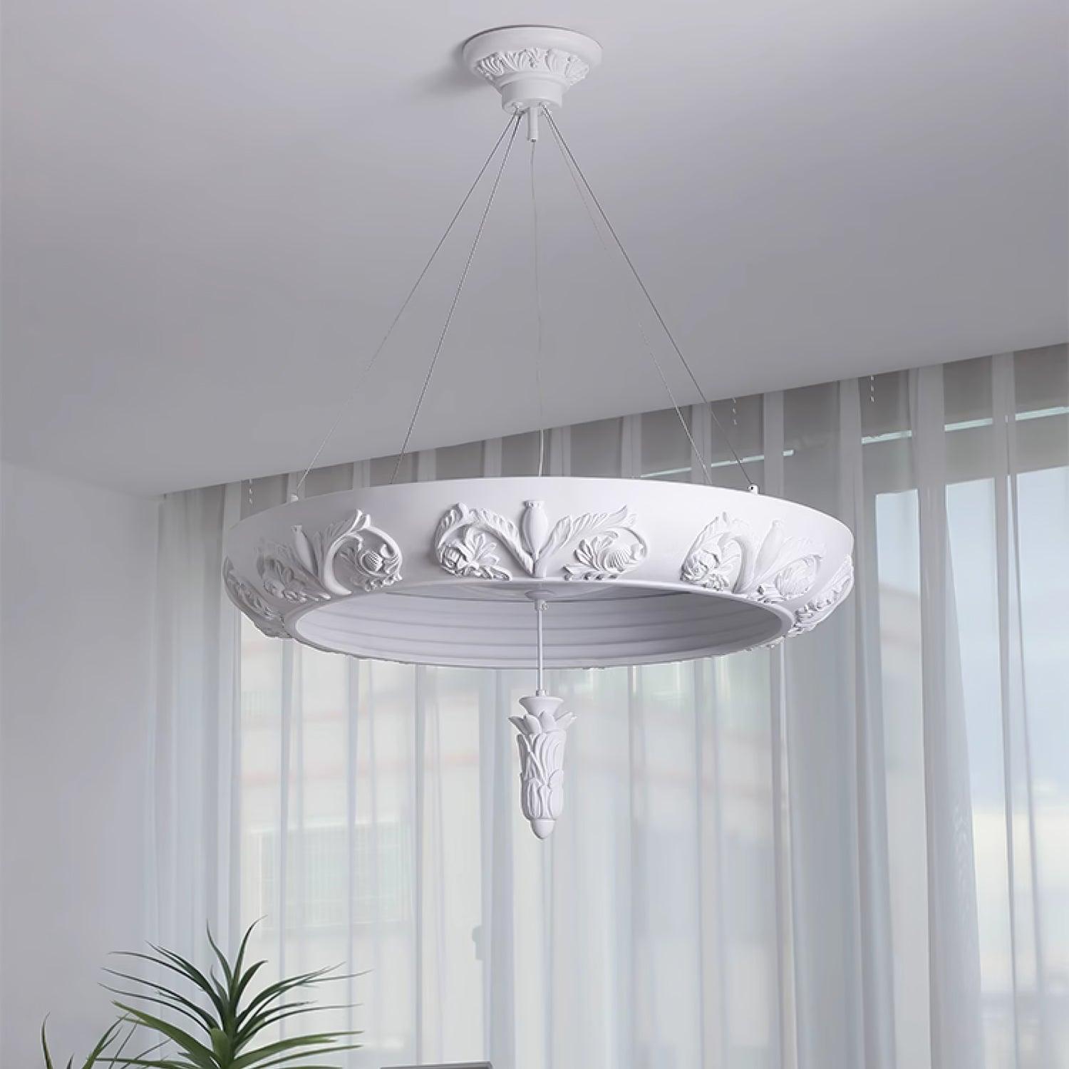 Rococo Eleganter Kronleuchter aus Gips-Letslighting