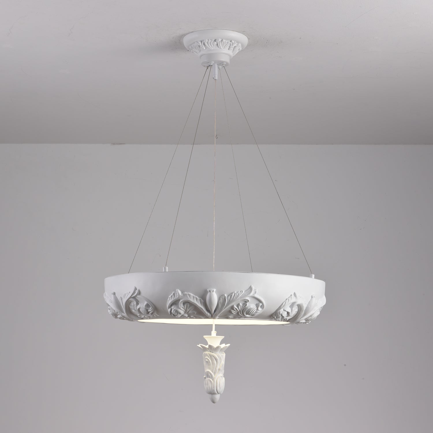 Rococo Eleganter Kronleuchter aus Gips-Letslighting