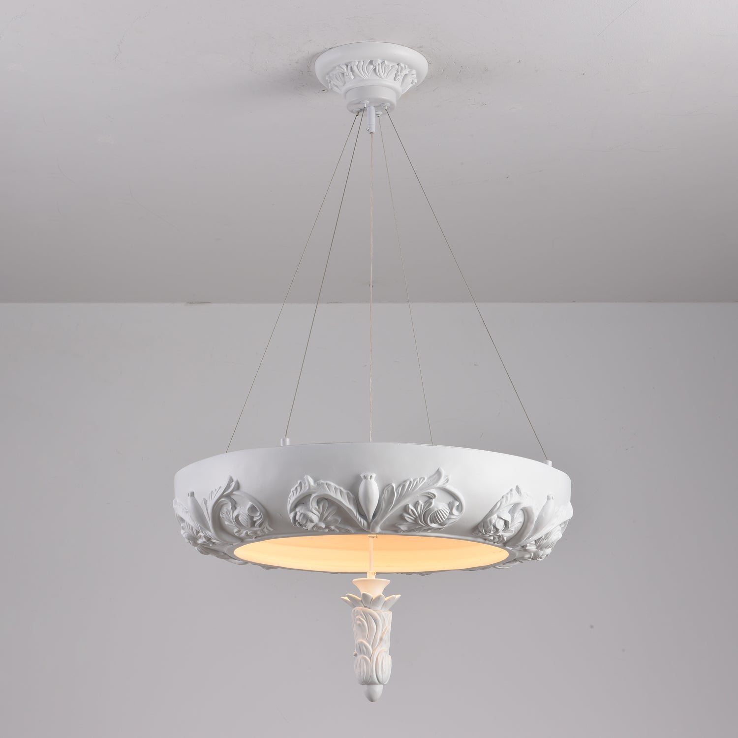 Rococo Eleganter Kronleuchter aus Gips-Letslighting