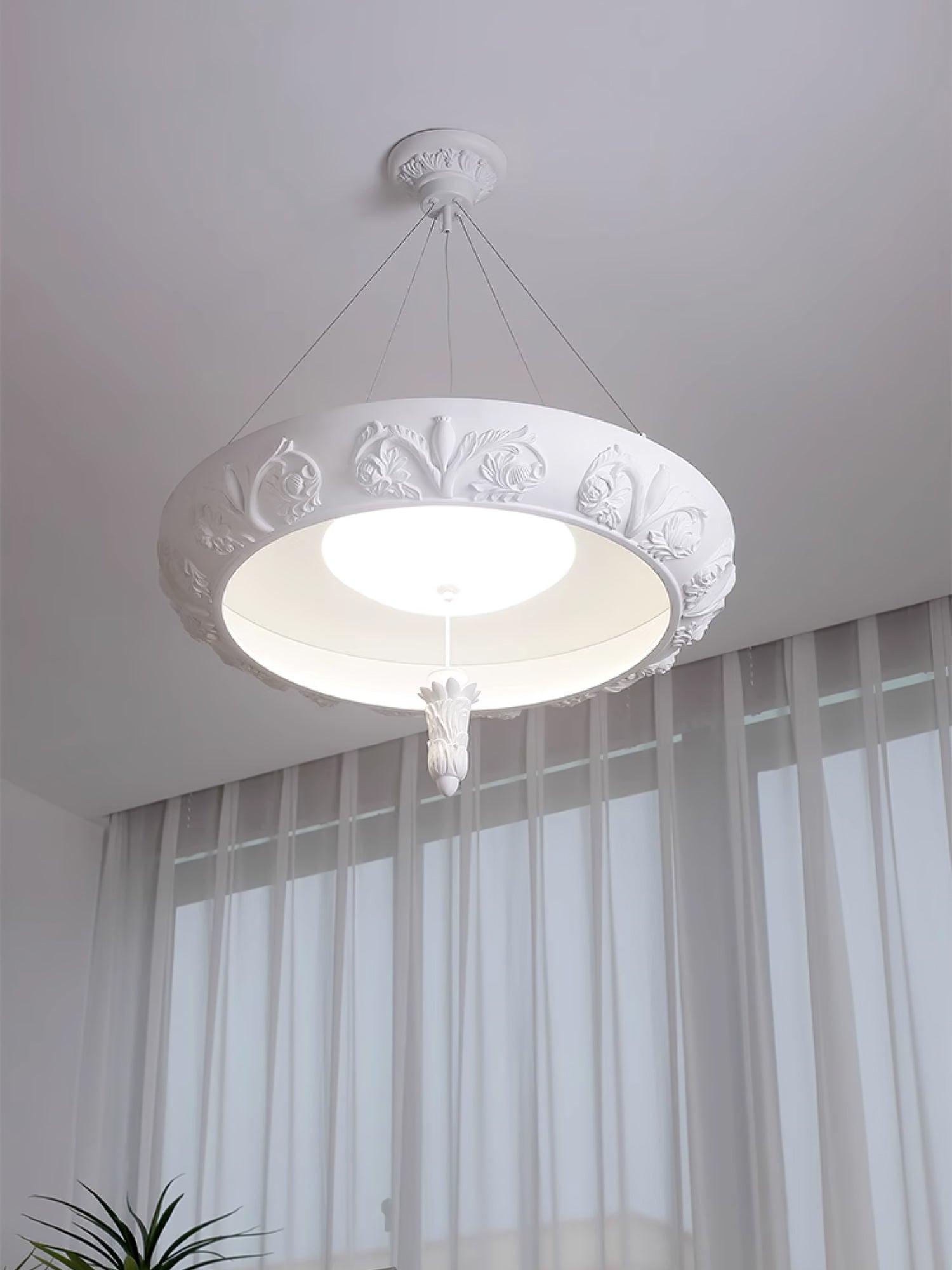 Rococo Eleganter Kronleuchter aus Gips-Letslighting