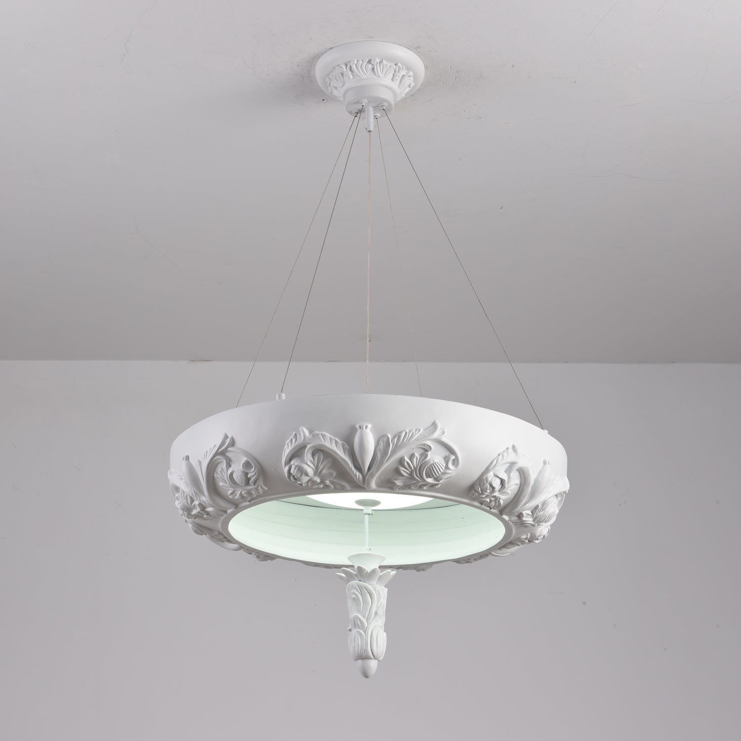 Rococo Eleganter Kronleuchter aus Gips-Letslighting