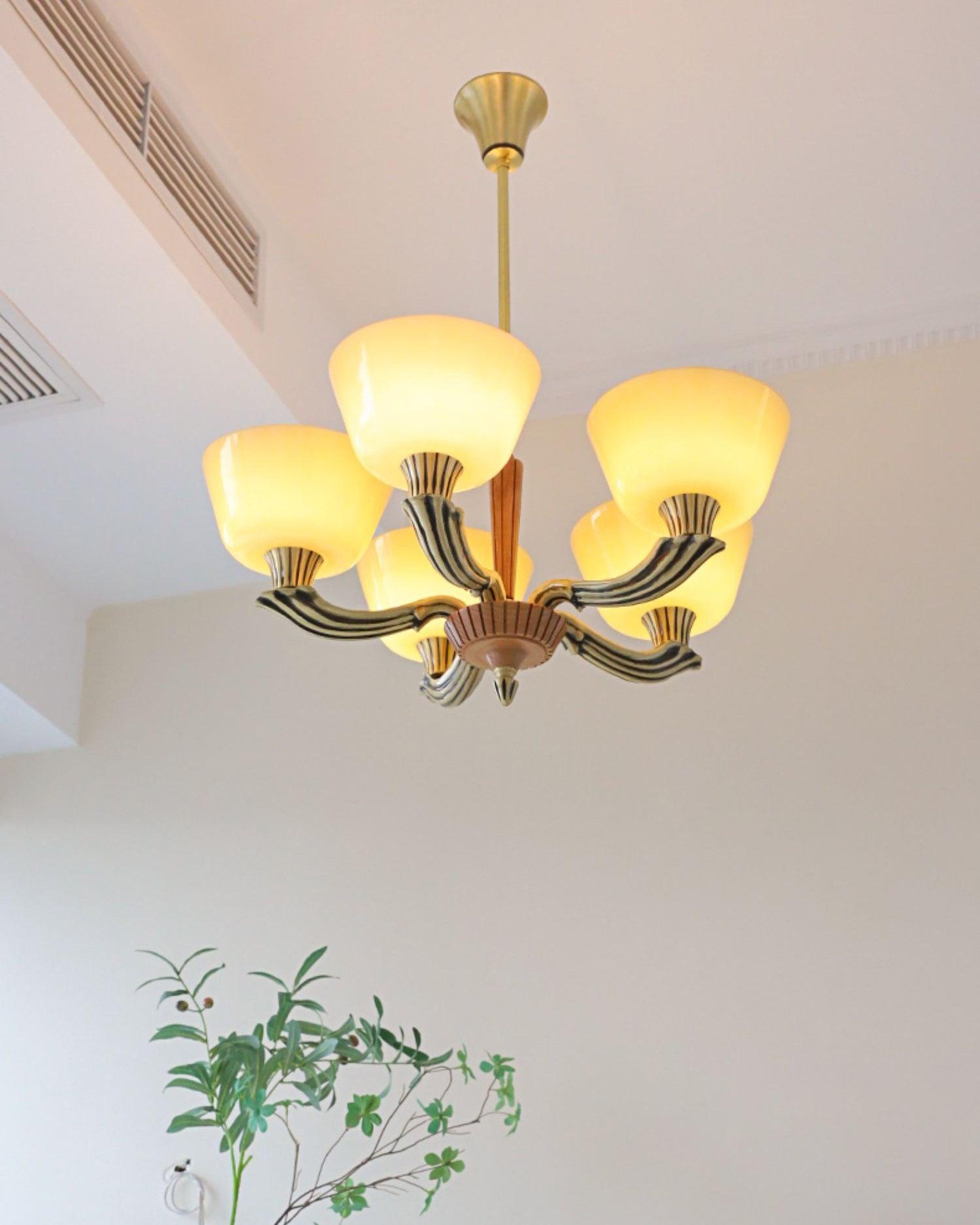 Lustra Kronleuchter Ausgestellt Schirm Vintage-Letslighting