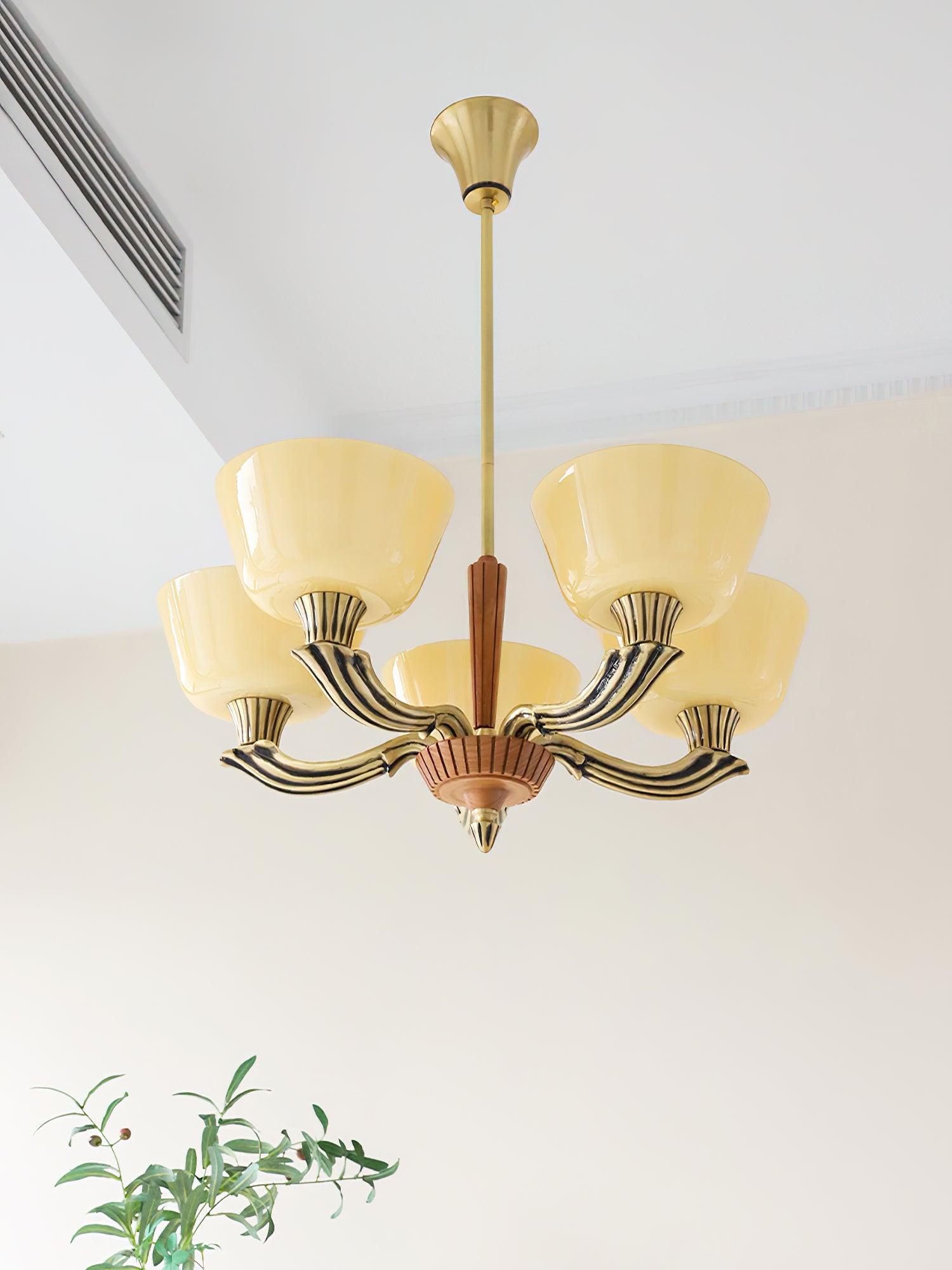 Lustra Kronleuchter Ausgestellt Schirm Vintage-Letslighting