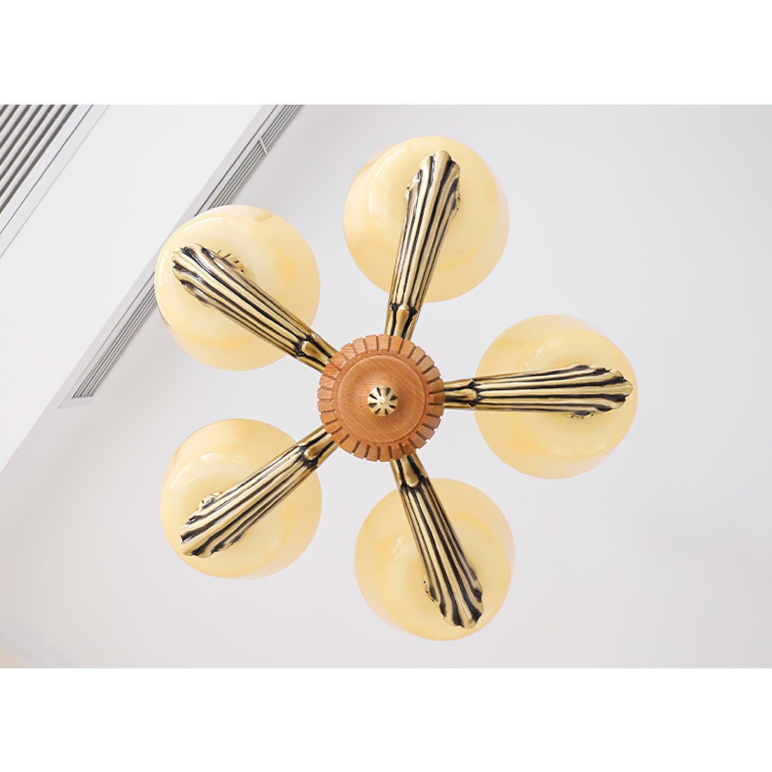 Lustra Kronleuchter Ausgestellt Schirm Vintage-Letslighting