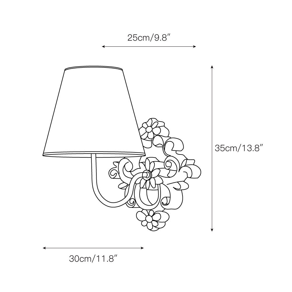 Alvuvys Modern Elegance Stoff Wandleuchte-Letslighting