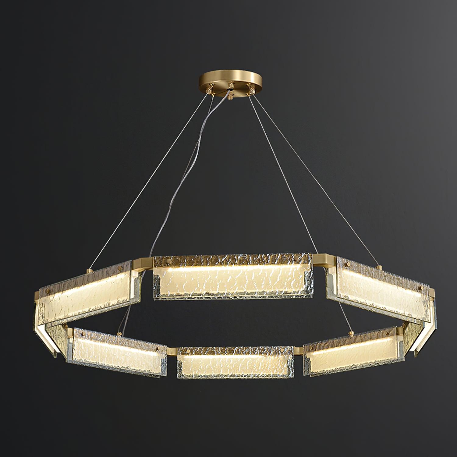 Hexa Luxus-Glas-Kronleuchter-Letslighting