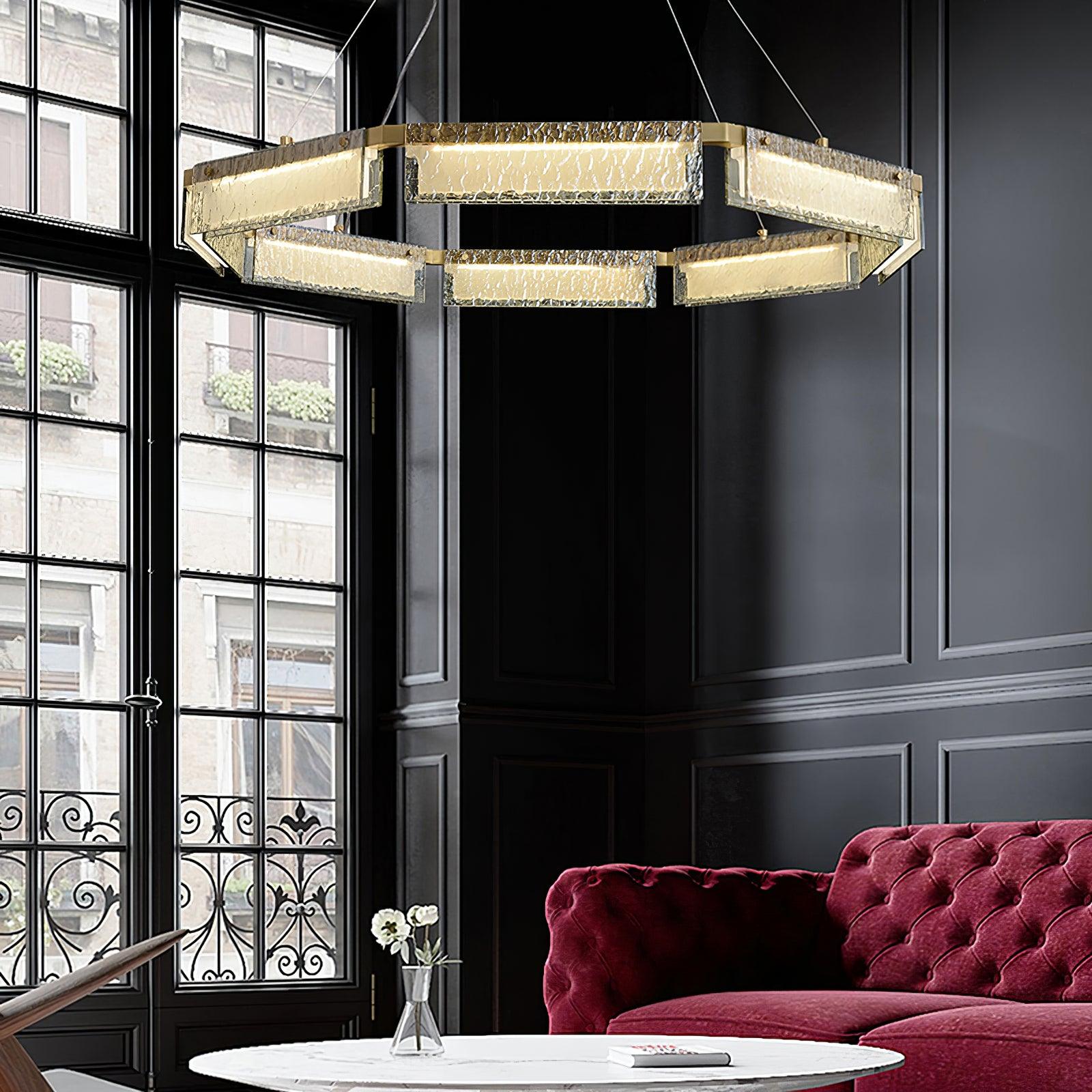Hexa Luxus-Glas-Kronleuchter-Letslighting