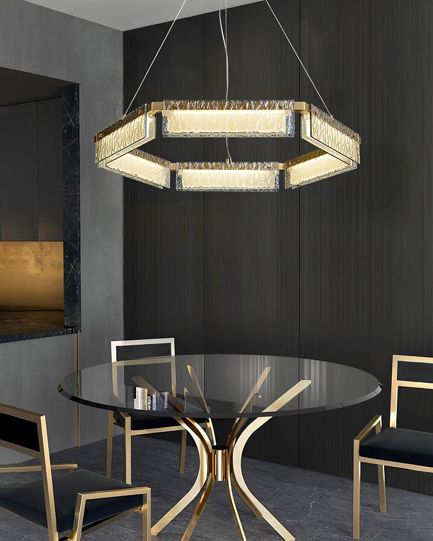 Hexa Luxus-Glas-Kronleuchter-Letslighting