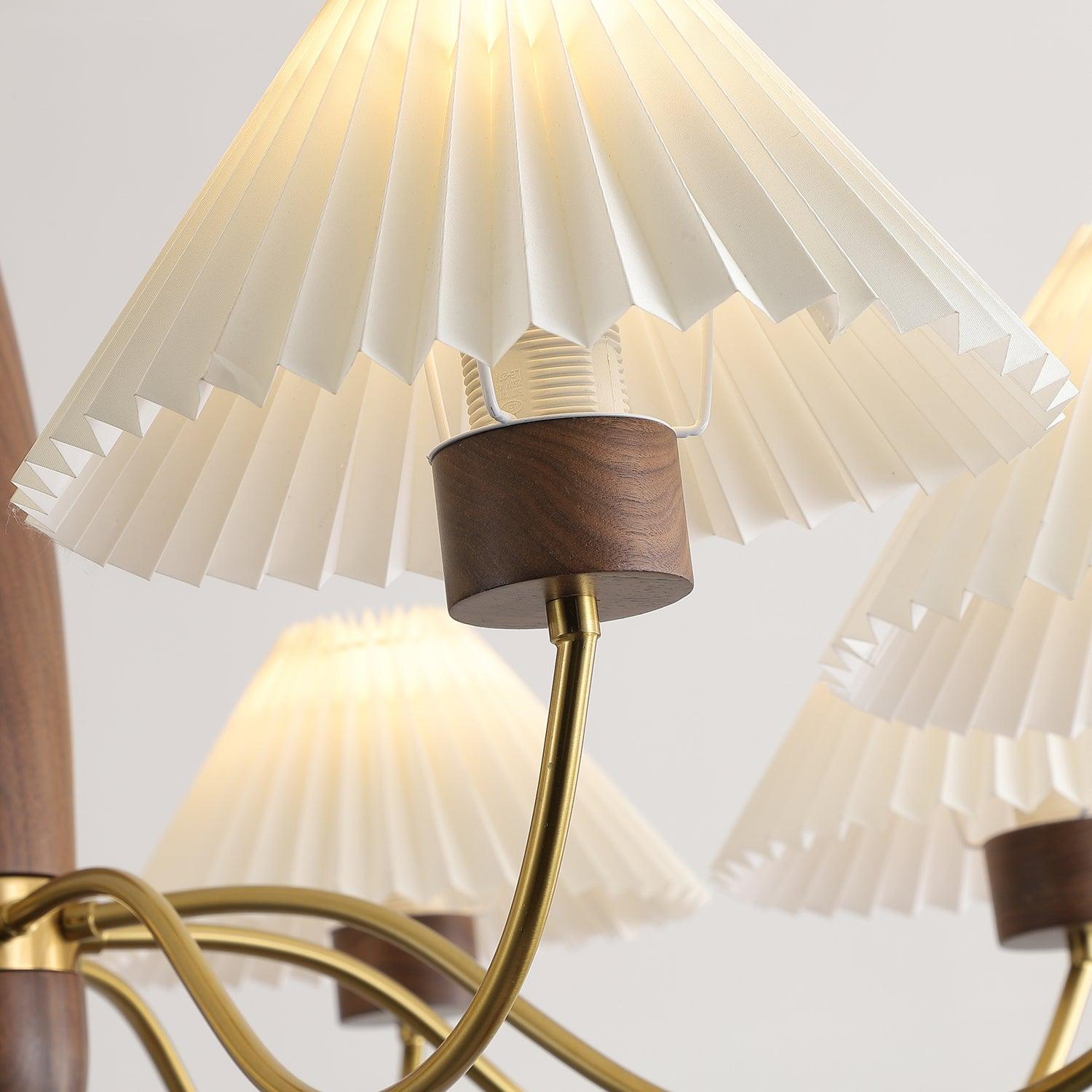Lustra Kronleuchter Walnuss Messing Elegant-Letslighting