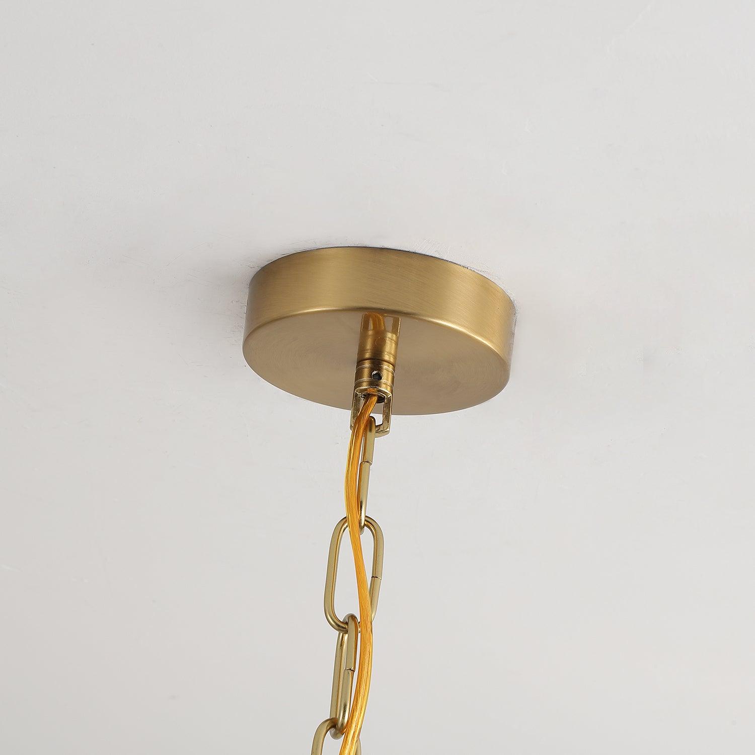 Lustra Kronleuchter Walnuss Messing Elegant-Letslighting