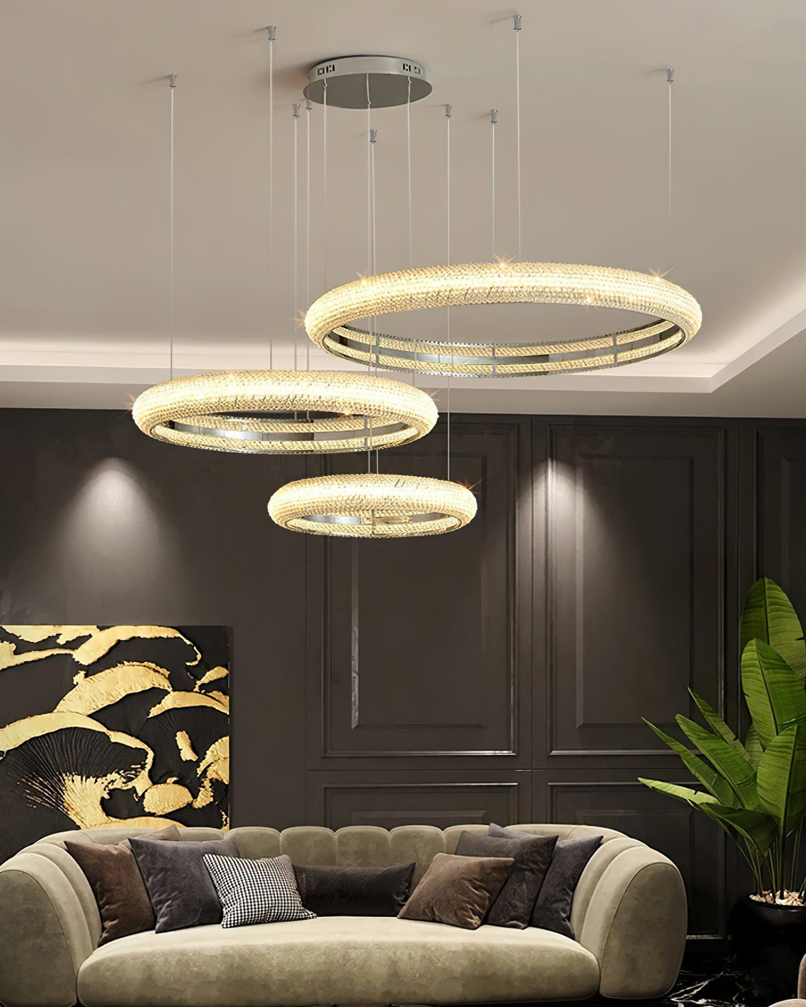 Vazorora Modern Minimalistisch Ring Kristall Kronleuchter-Letslighting