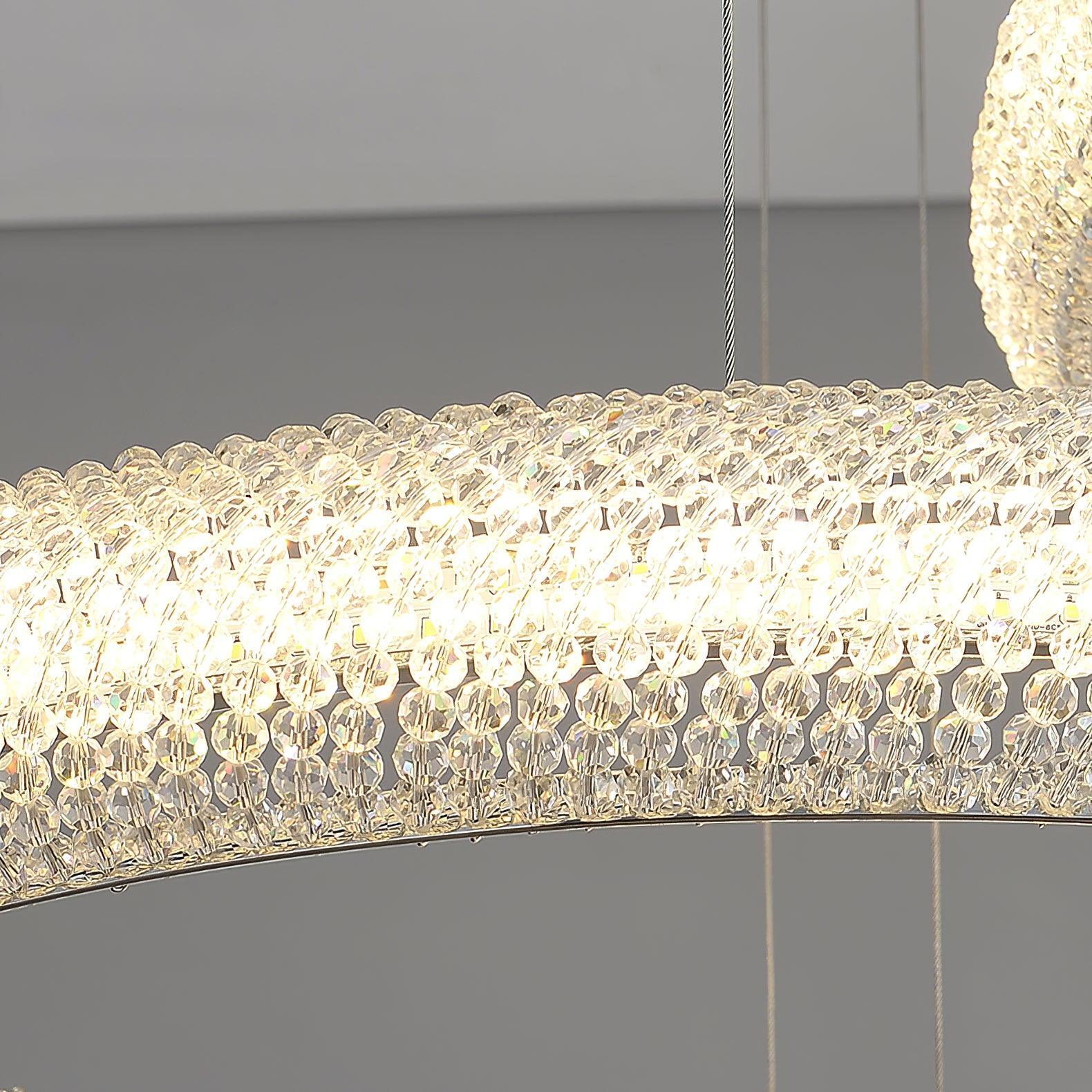 Vazorora Modern Minimalistisch Ring Kristall Kronleuchter-Letslighting