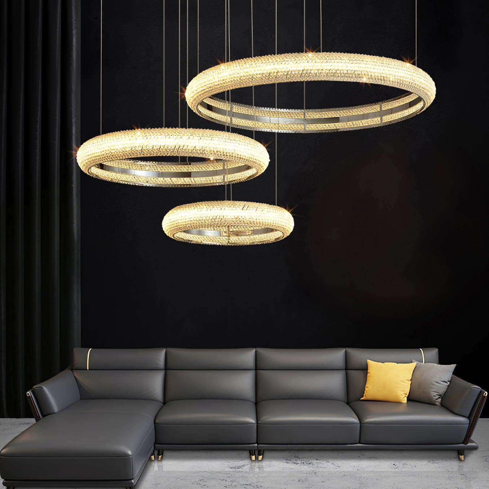 Vazorora Modern Minimalistisch Ring Kristall Kronleuchter-Letslighting