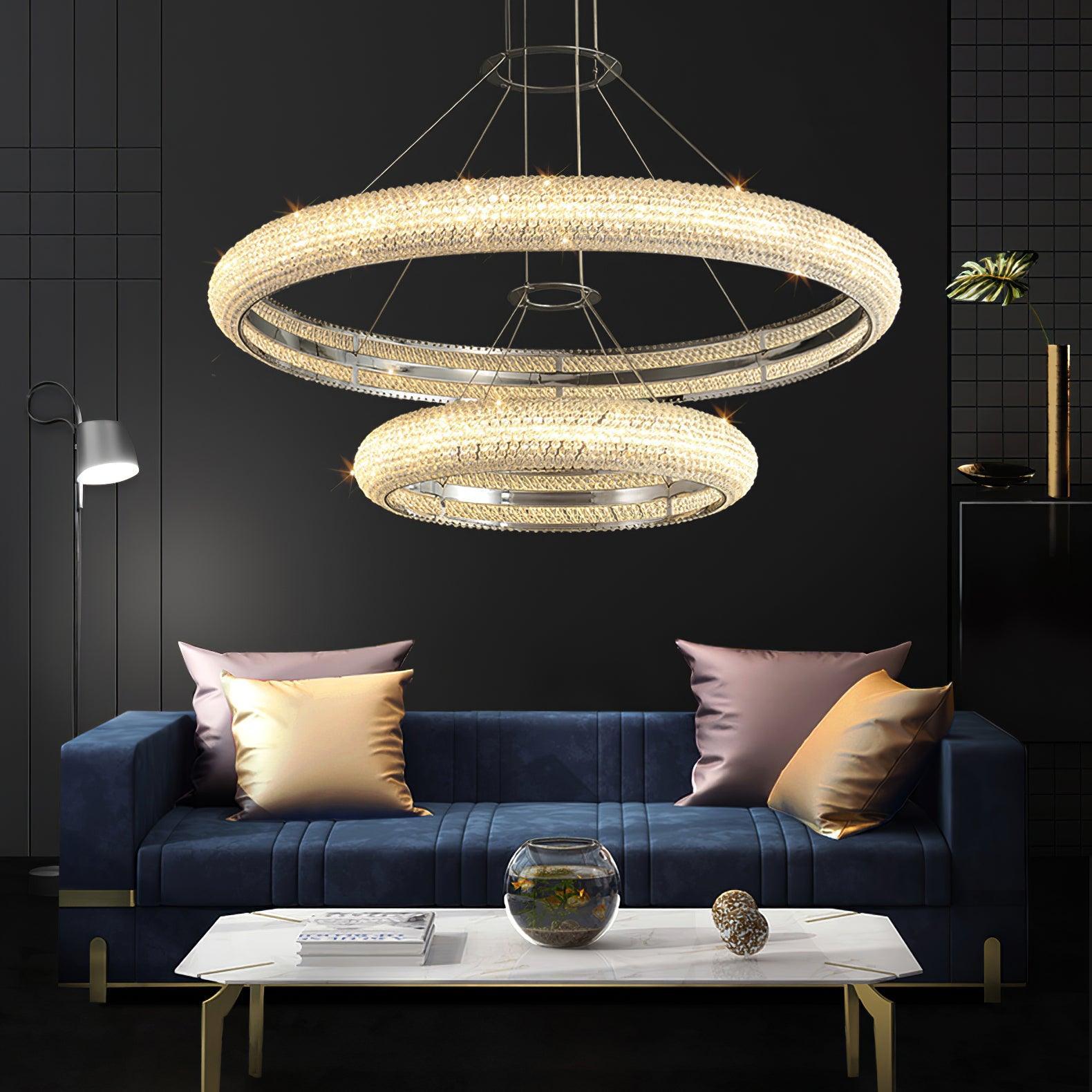 Vazorora Modern Minimalistisch Ring Kristall Kronleuchter-Letslighting