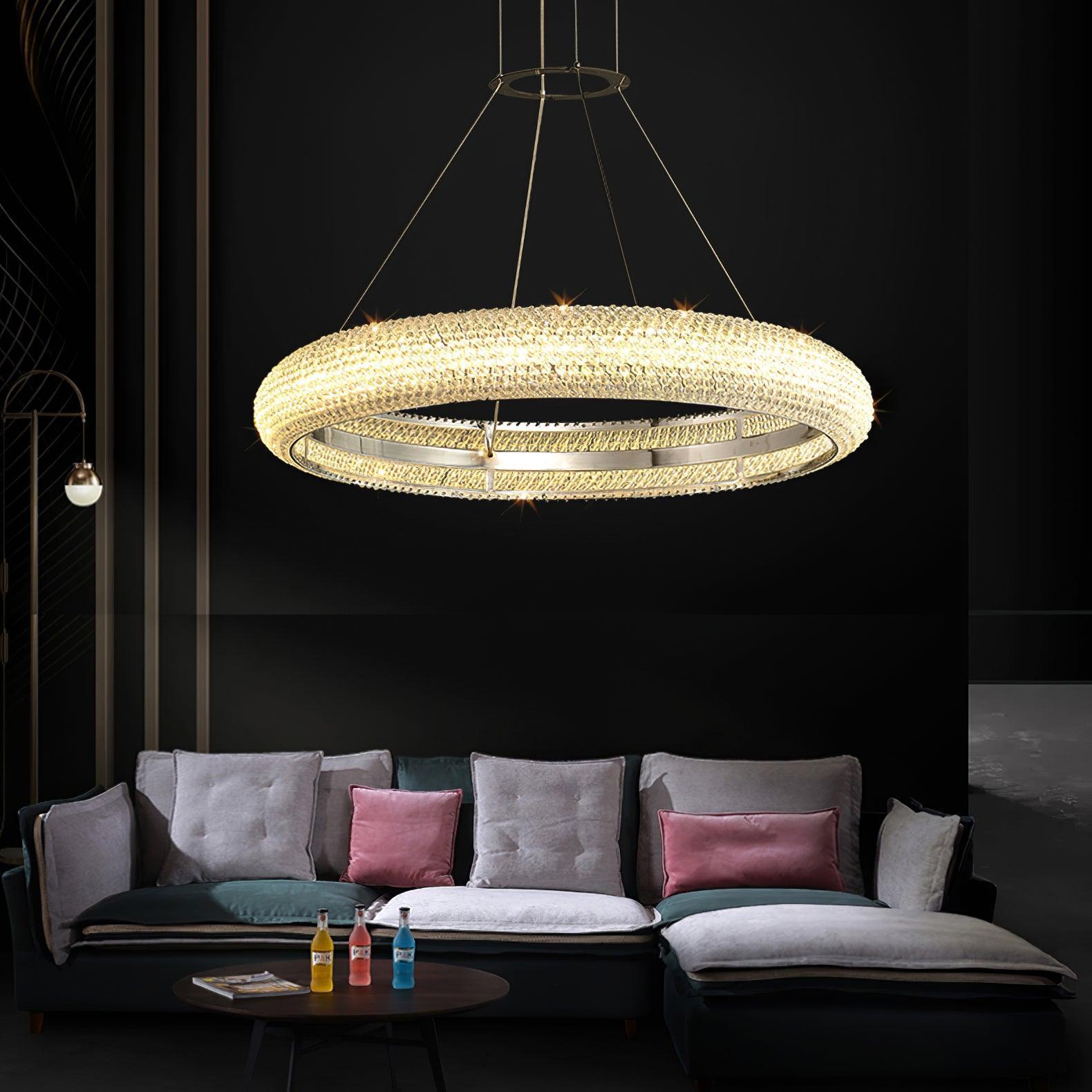 Vazorora Modern Minimalistisch Ring Kristall Kronleuchter-Letslighting