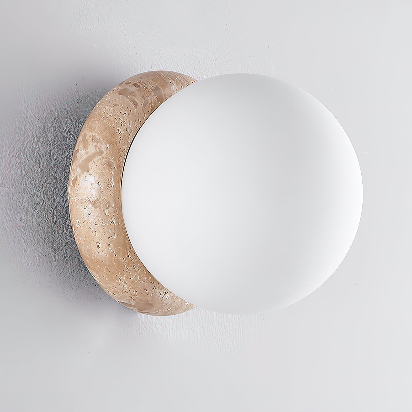 Blikuvys Modern Minimalist Travertine Glass Wall Lamp - Letslighting