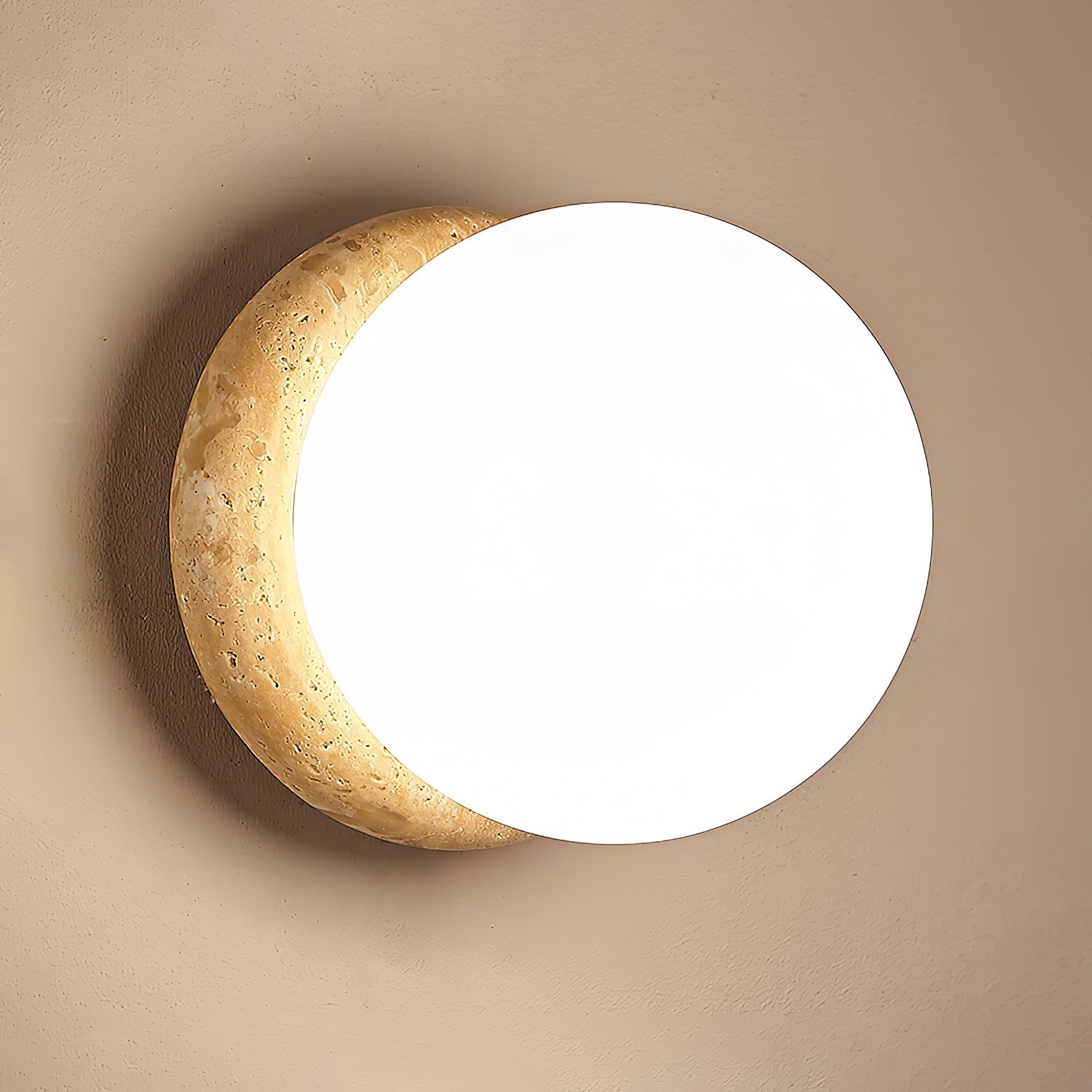 Blikuvys Modern Minimalist Travertine Glass Wall Lamp - Letslighting