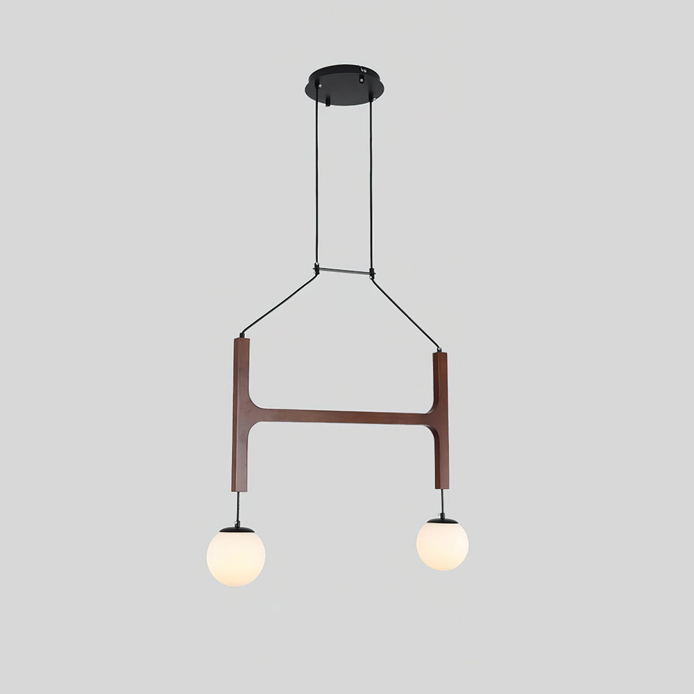 Terra Geometrischer Kronleuchter aus Holz-Letslighting