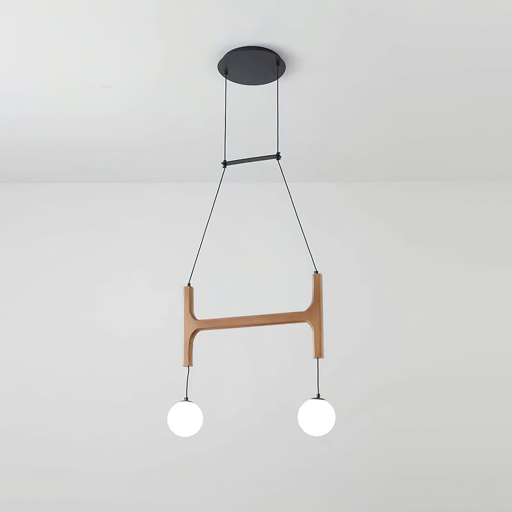 Terra Geometrischer Kronleuchter aus Holz-Letslighting