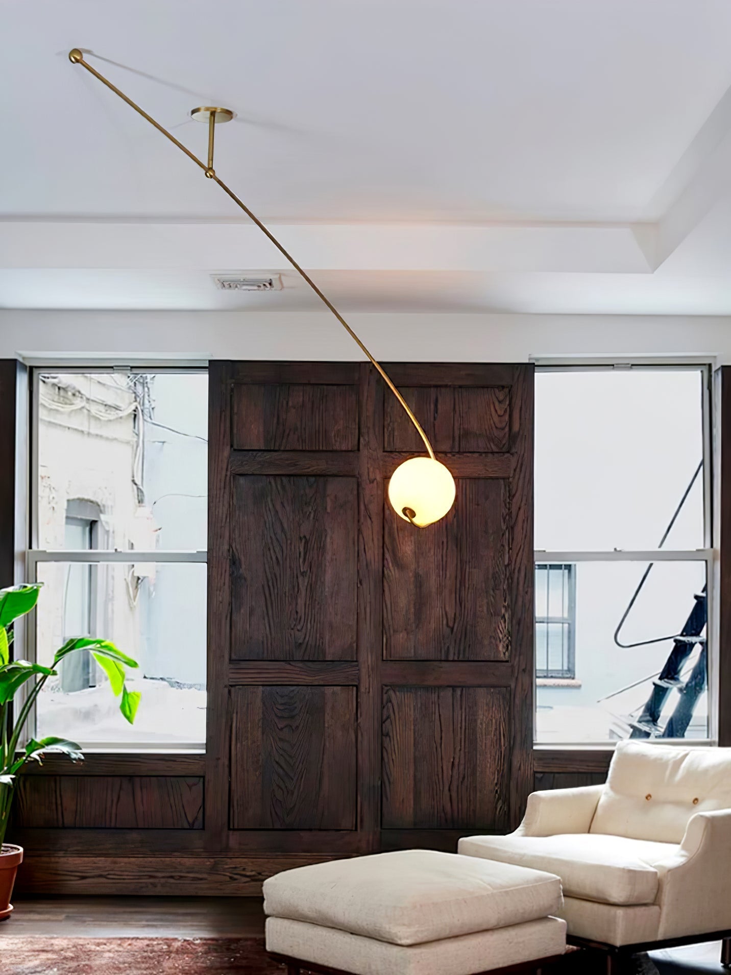 Elsoris Minimalistische Deckenleuchte aus Gebogenem Glas-Letslighting