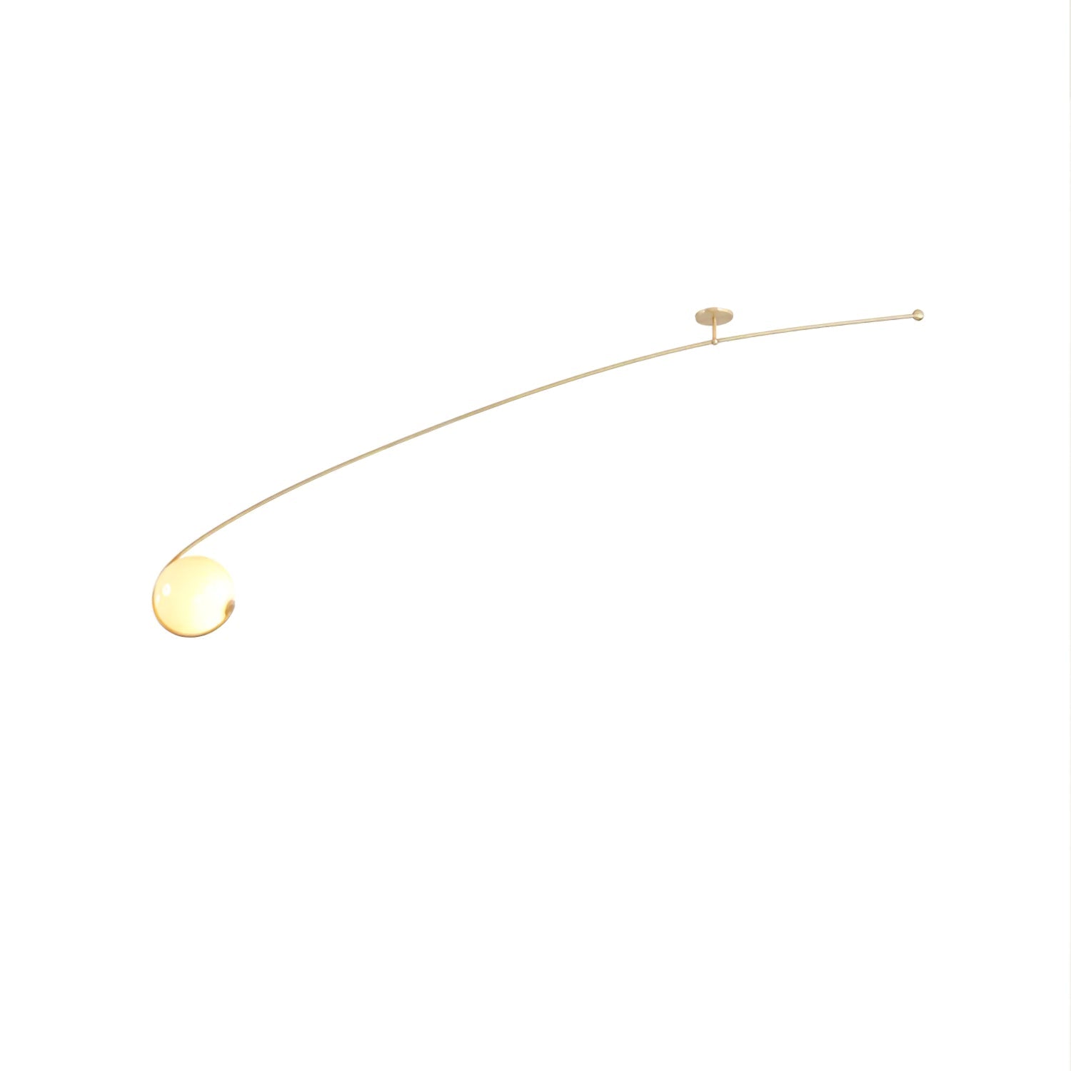 Elsoris Minimalistische Deckenleuchte aus Gebogenem Glas-Letslighting