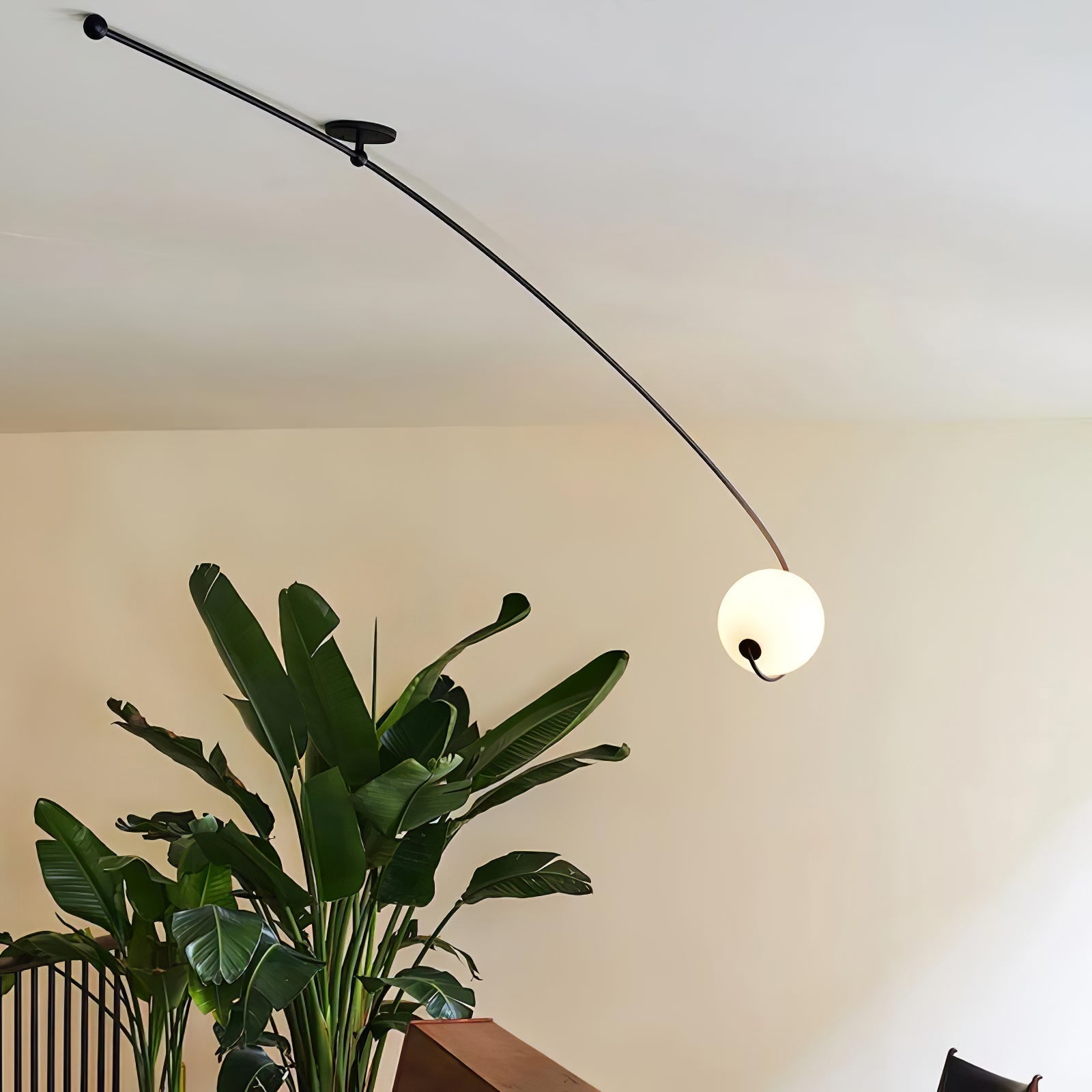 Elsoris Minimalistische Deckenleuchte aus Gebogenem Glas-Letslighting