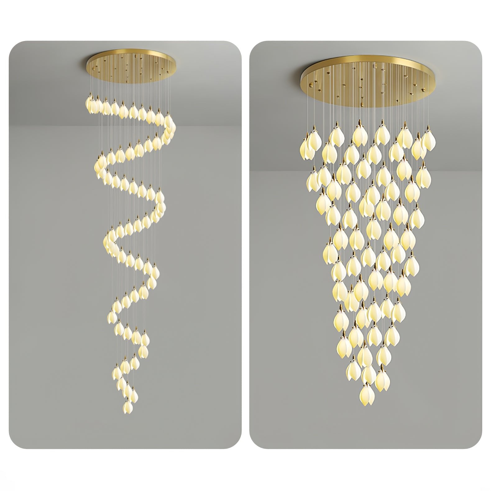Caphayra Kronleuchter aus Keramik und Messing-Letslighting