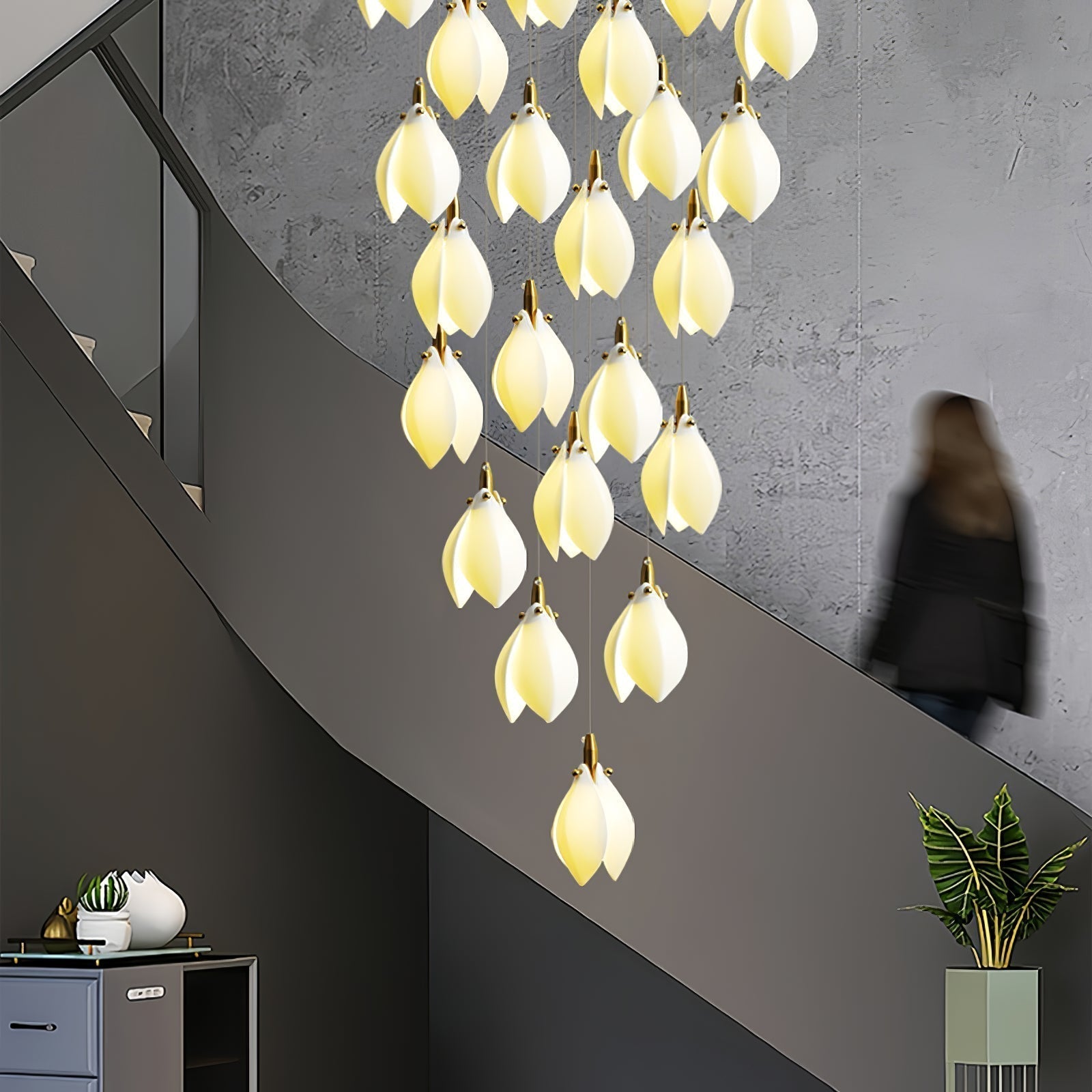 Caphayra Kronleuchter aus Keramik und Messing-Letslighting