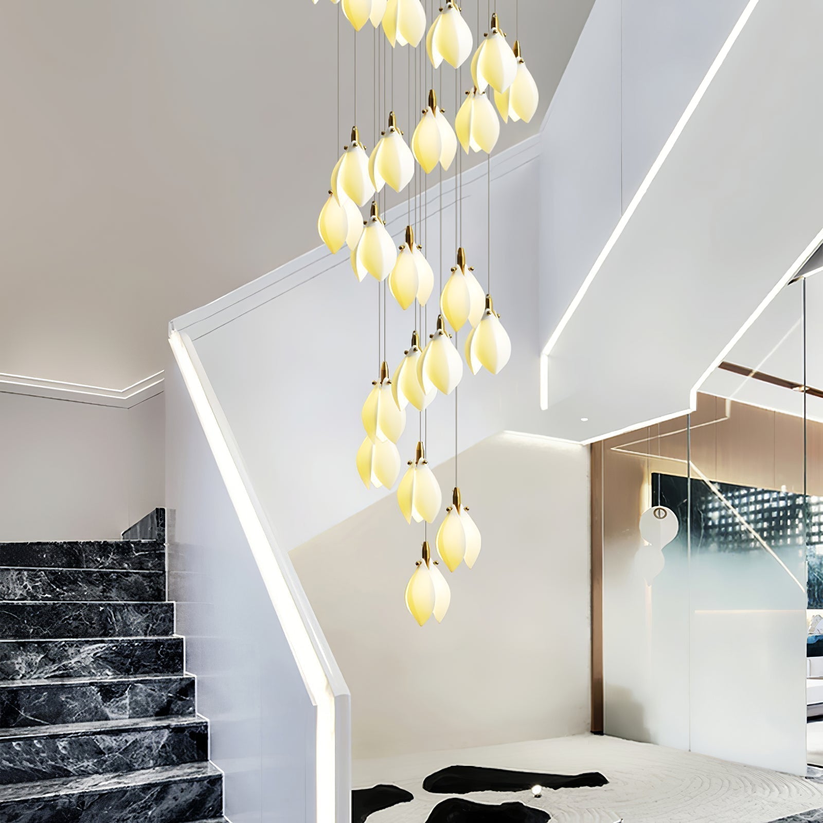 Caphayra Kronleuchter aus Keramik und Messing-Letslighting