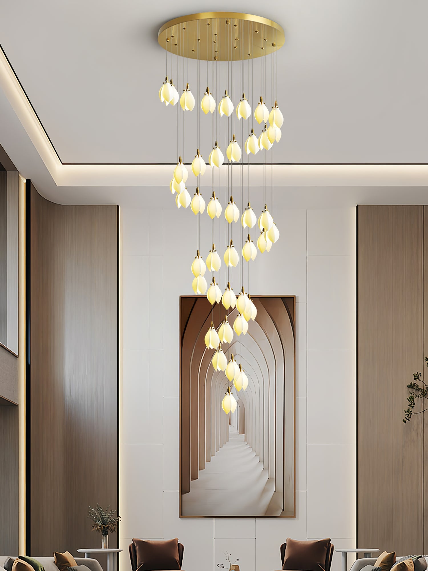 Caphayra Kronleuchter aus Keramik und Messing-Letslighting