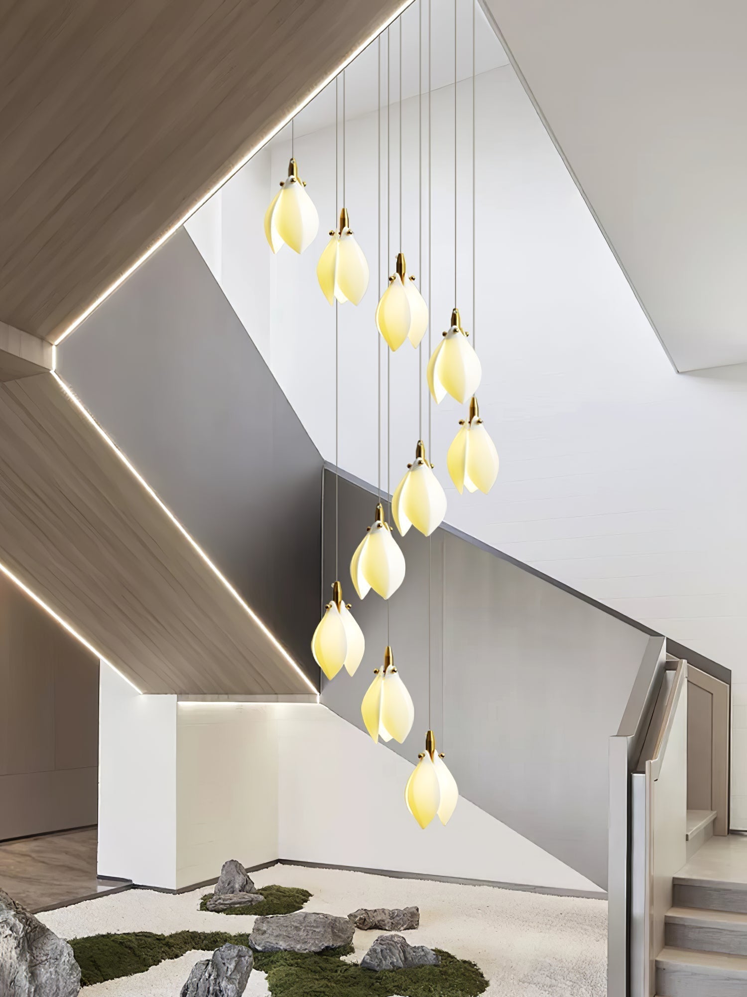 Caphayra Kronleuchter aus Keramik und Messing-Letslighting