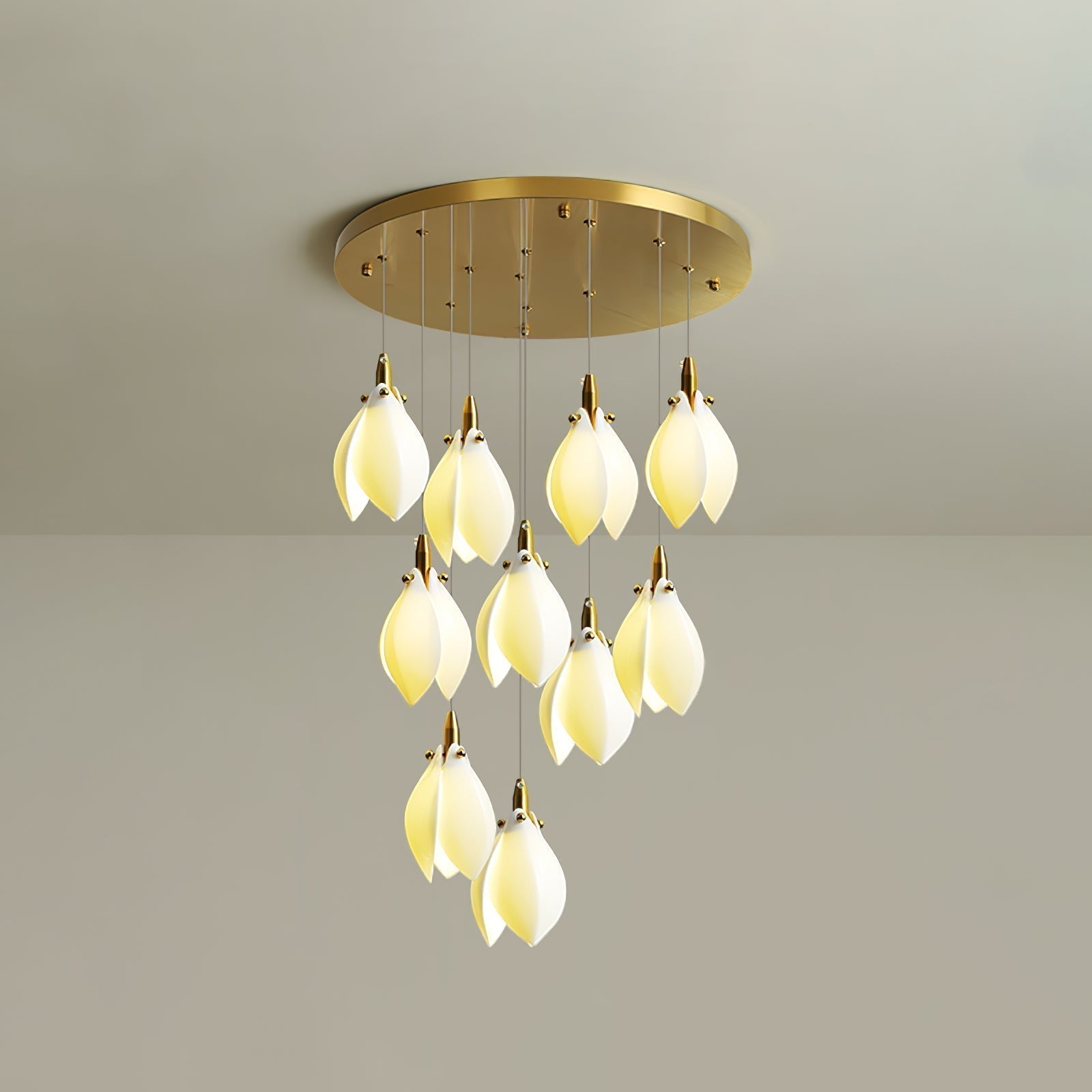 Caphayra Kronleuchter aus Keramik und Messing-Letslighting