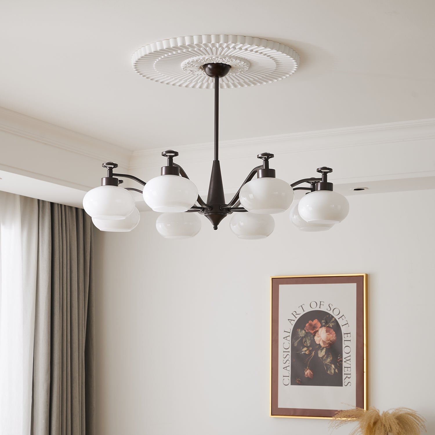 Althaen Eleganter Vintage-Glas-Kronleuchter-Letslighting