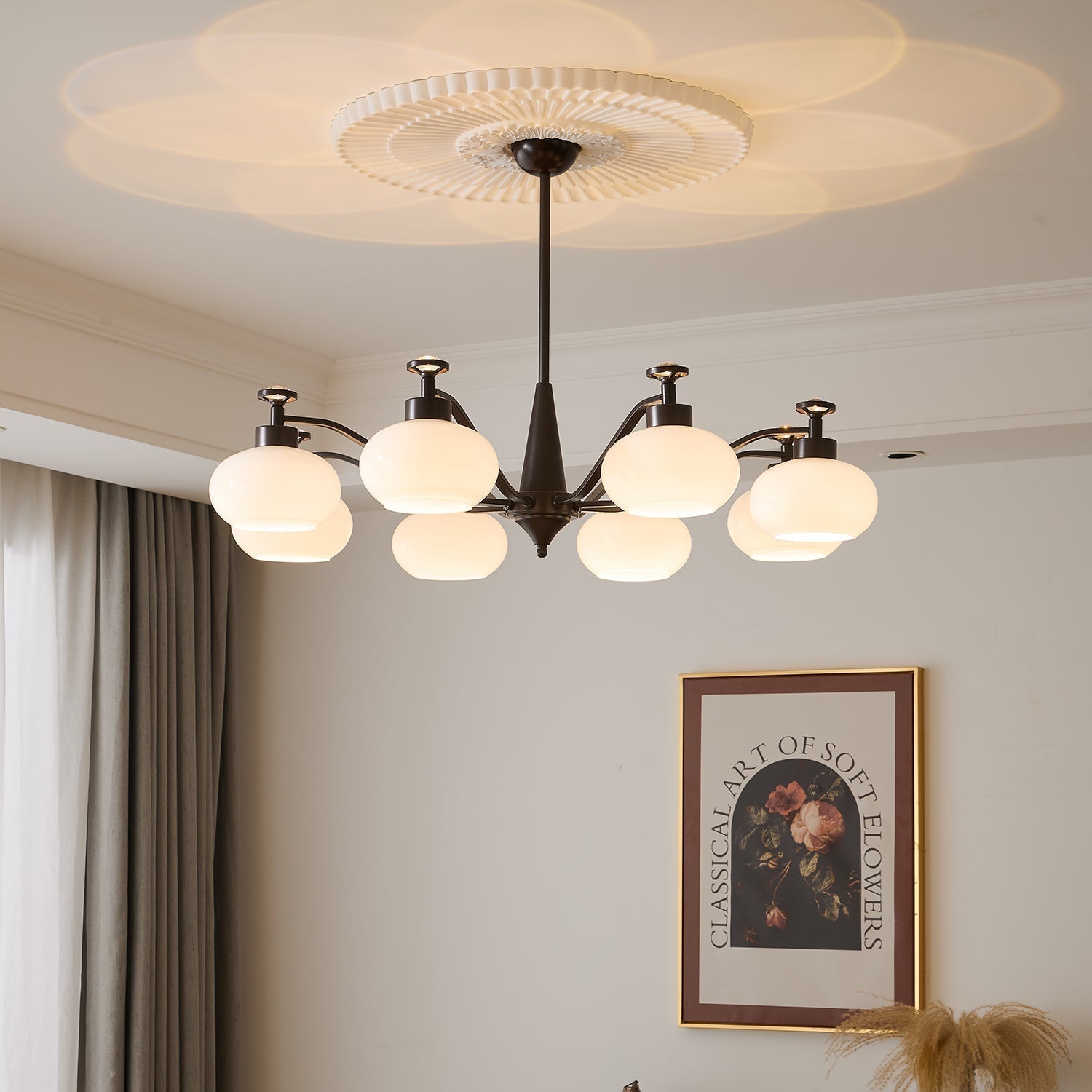 Althaen Eleganter Vintage-Glas-Kronleuchter-Letslighting