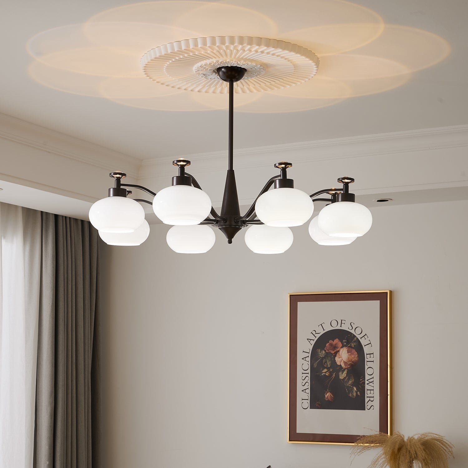Althaen Eleganter Vintage-Glas-Kronleuchter-Letslighting
